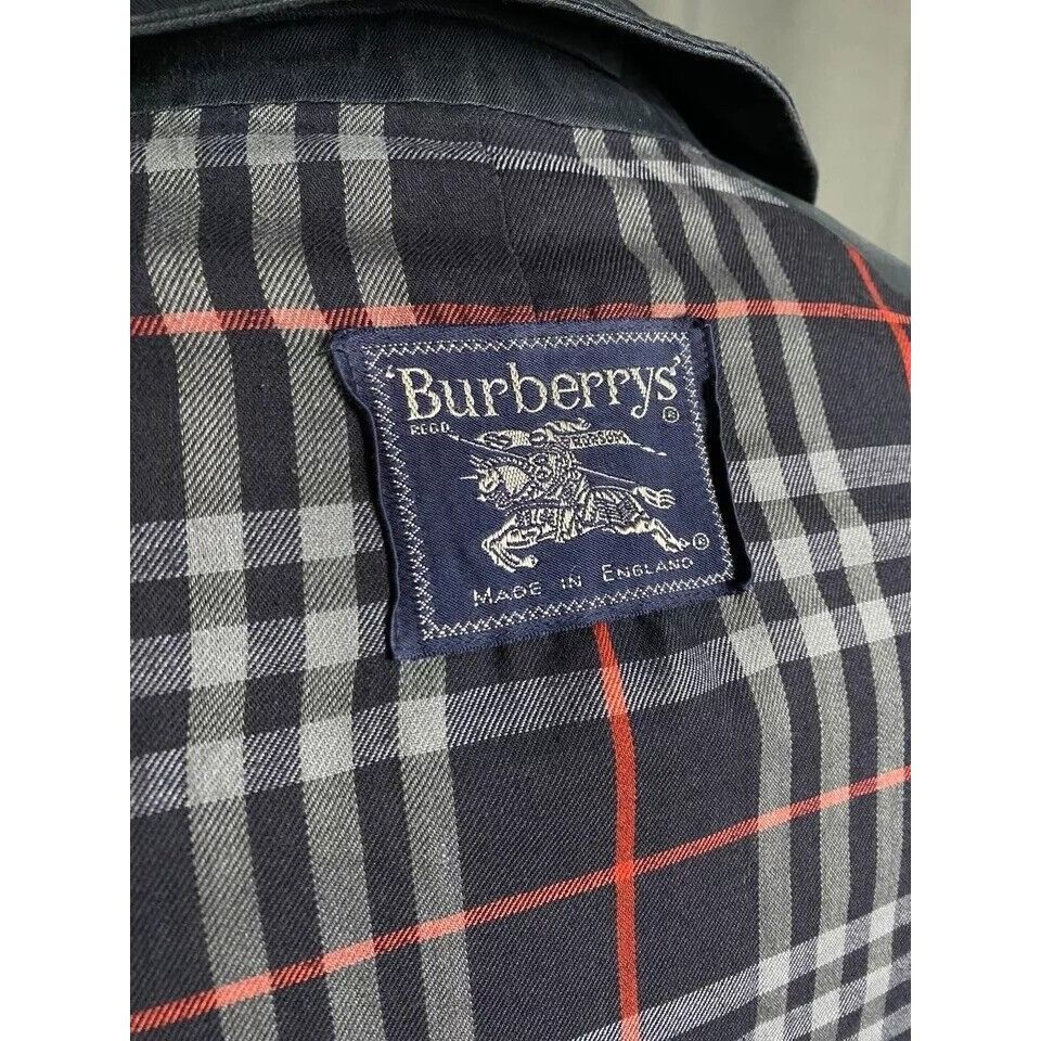 Burberry Burberry Nova Check Lining Vintage Men's Blue Long Coat Size Size US S / EU 44-46 / 1 - 8 Thumbnail