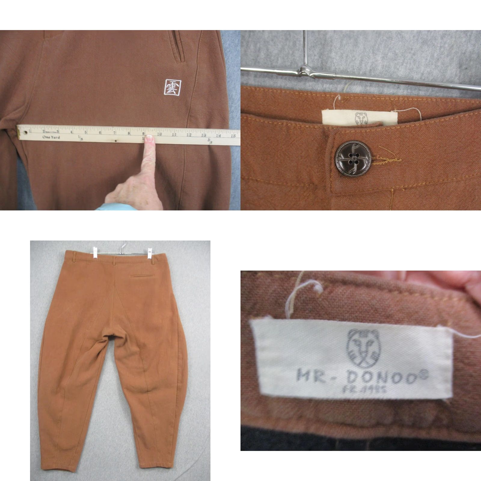 Vintage MR-DONOO Pants Mens 37 Jogger Brown Insulated Winter Lined Chino Relaxed Tapered Size US 37 - 8 Thumbnail