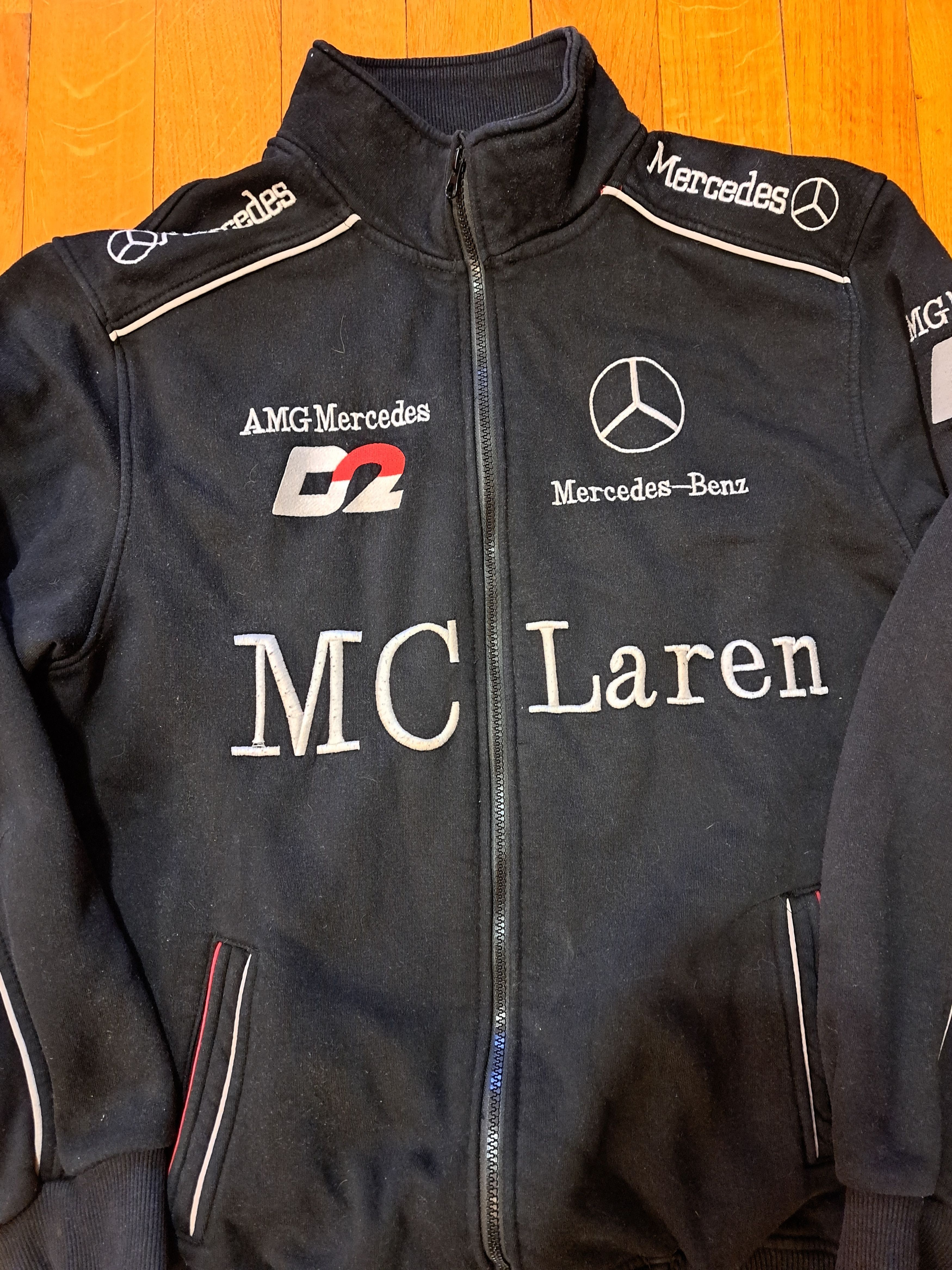 Formula 1 × Mercedes-Benz Mercedes Benz Jacket Fleece Zip Hoodie Vintage Size US XL / EU 56 / 4 - 2 Thumbnail
