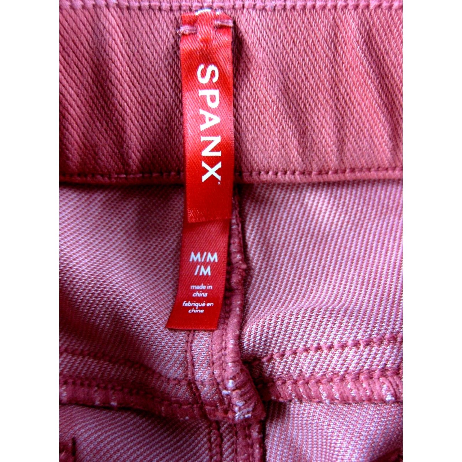 Spanx Spanx Cotton Stretch Coral Pink High Rise Slim Legging Pant Women Medium Size 32" / US 10 / IT 46 - 3 Thumbnail