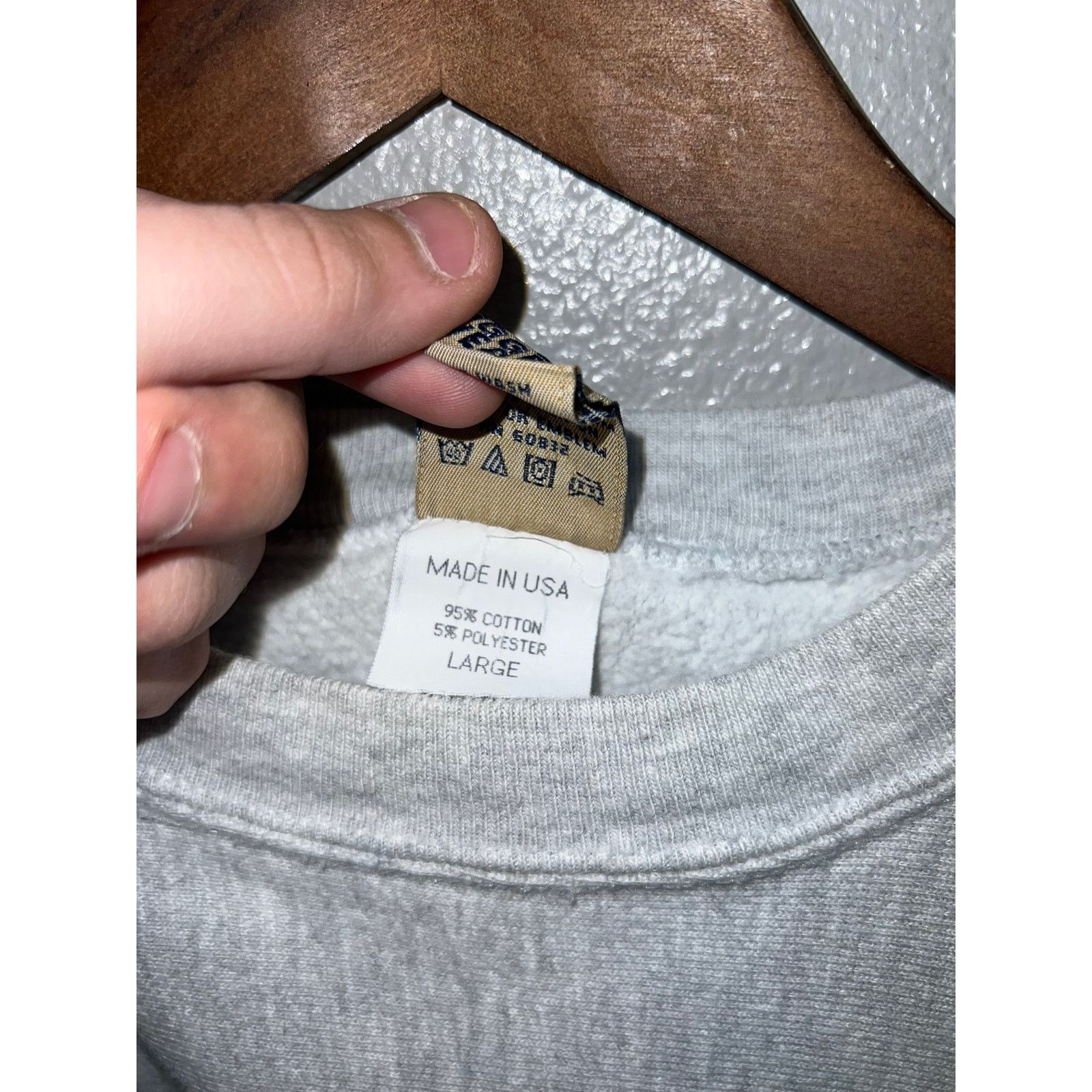 Vintage Vintage Police Gray Sweatshirt Weave Sweats Crewneck 90s L Size US L / EU 52-54 / 3 - 7 Thumbnail