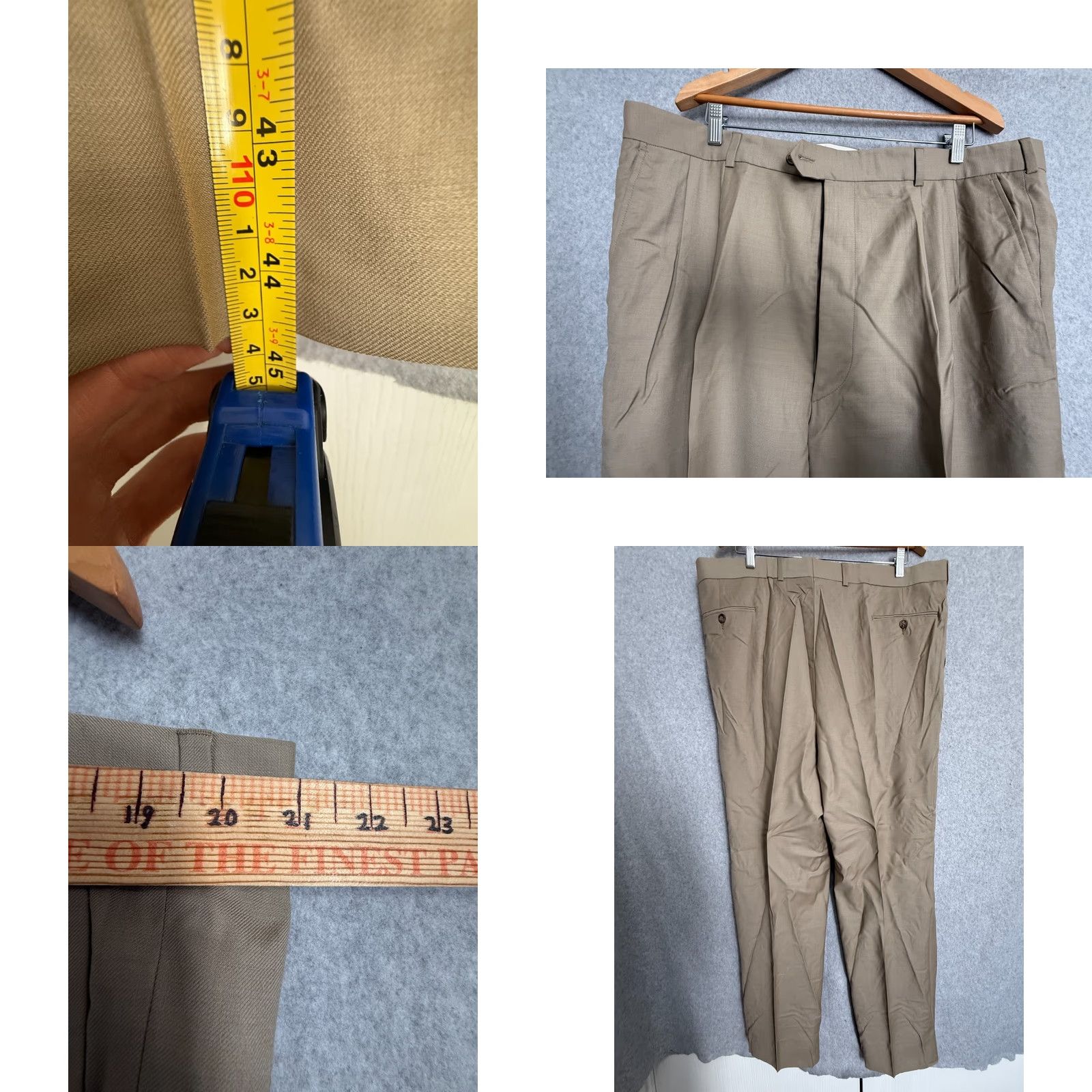 Alexander Julian VINTAGE Alexander Julian Colours Suit Set Men's 48L Blazer 42L Pants Tan Pure Wool Blazer Pants Suit Mens 48L 42L Tan Wool Size 48R - 10 Thumbnail