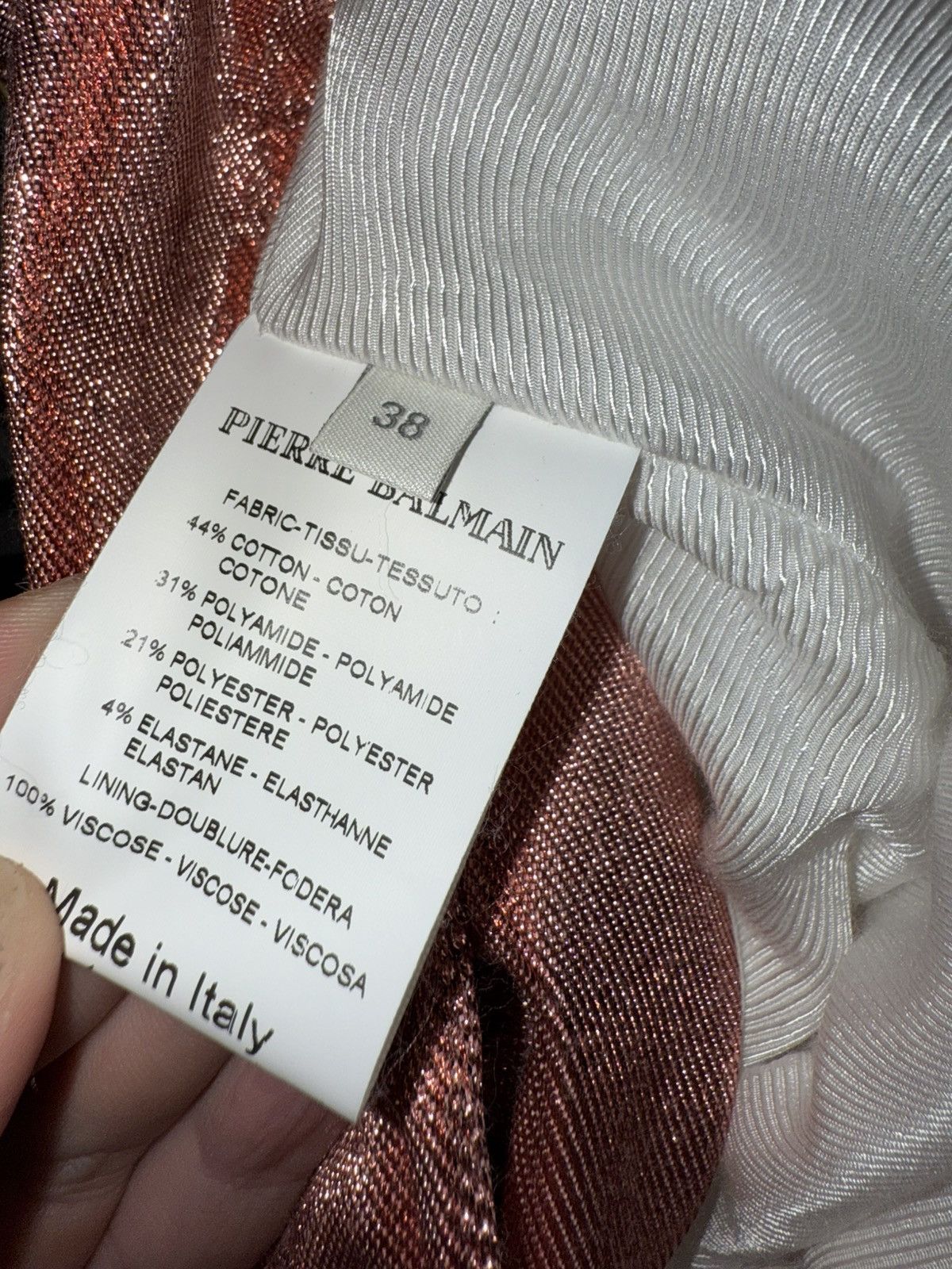 Balmain 90’s Velvet Hot Pink Glitter Biker Jacket Size XS / US 0-2 / IT 36-38 - 7 Thumbnail