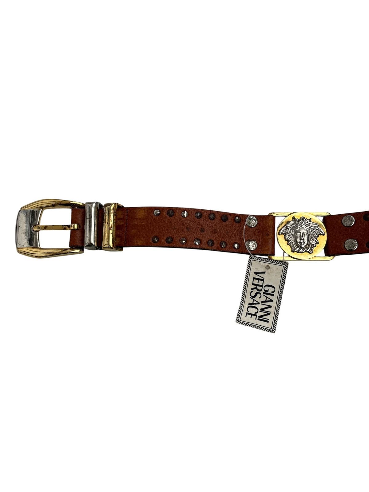Versace 1990s Gianni Versace Medusa Stud Belt Size ONE SIZE - 3 Thumbnail