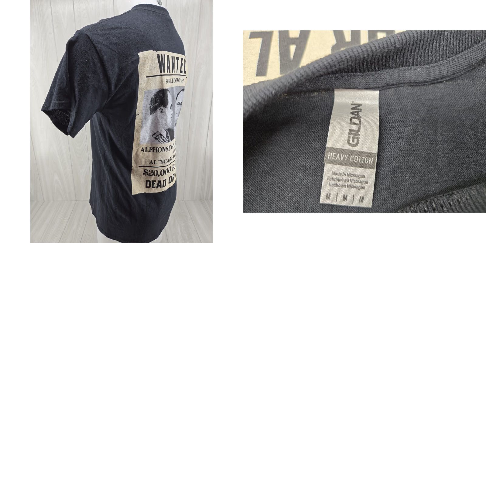Gildan American Prohibition Museum Savannah, GA Shirt Medium Al Capone Wanted T-Shirt Men Black XS? Not applicable Size US M / EU 48-50 / 2 - 8 Thumbnail