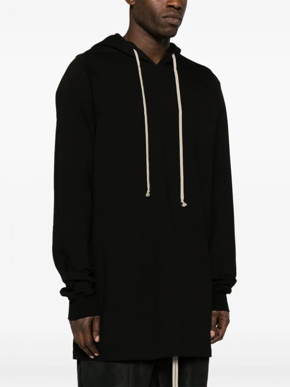 Rick Owens o1mris0824 Long Hoodie in Black Size US S / EU 44-46 / 1 - 6 Thumbnail