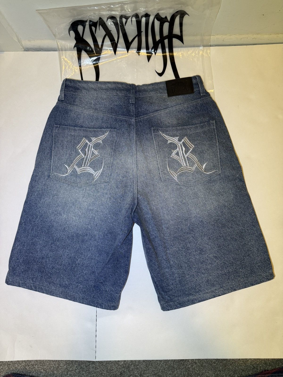 Revenge Revenge ARANEAE DENIM SHORTS VINTAGE INDIGO LARGE (32) Size US 32 / EU 48 - 7 Thumbnail