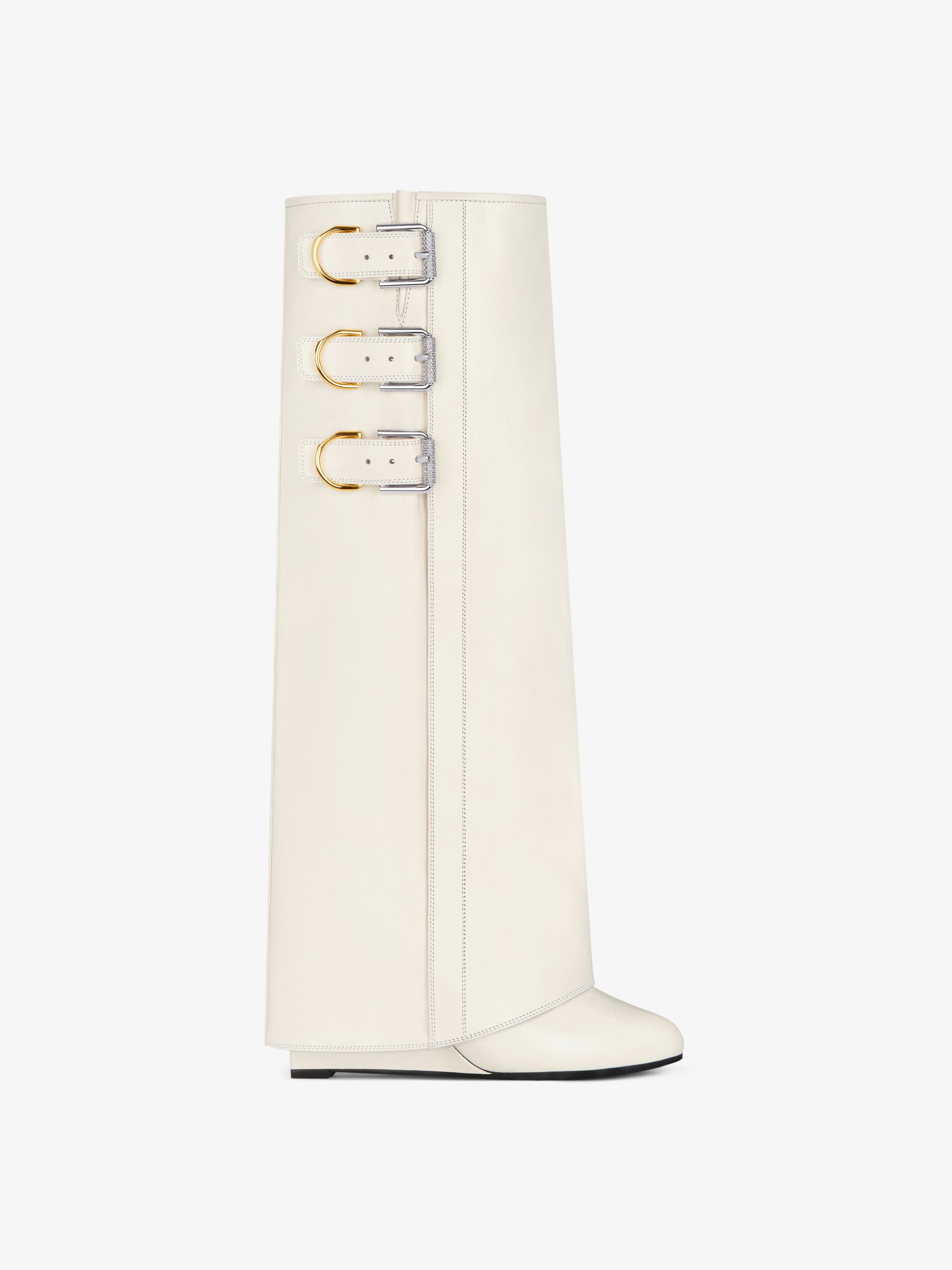 Givenchy oc11z0725 Shark Lock Boots in Ivory Size US 9 / IT 39 - 1 Thumbnail