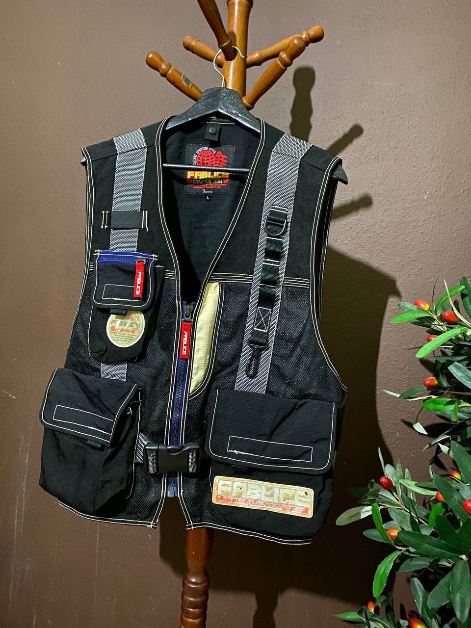 Japanese Brand Vintage 80s Fablice Tactical Hip Hop Vest Jacket Size US L / EU 52-54 / 3 - 3 Thumbnail