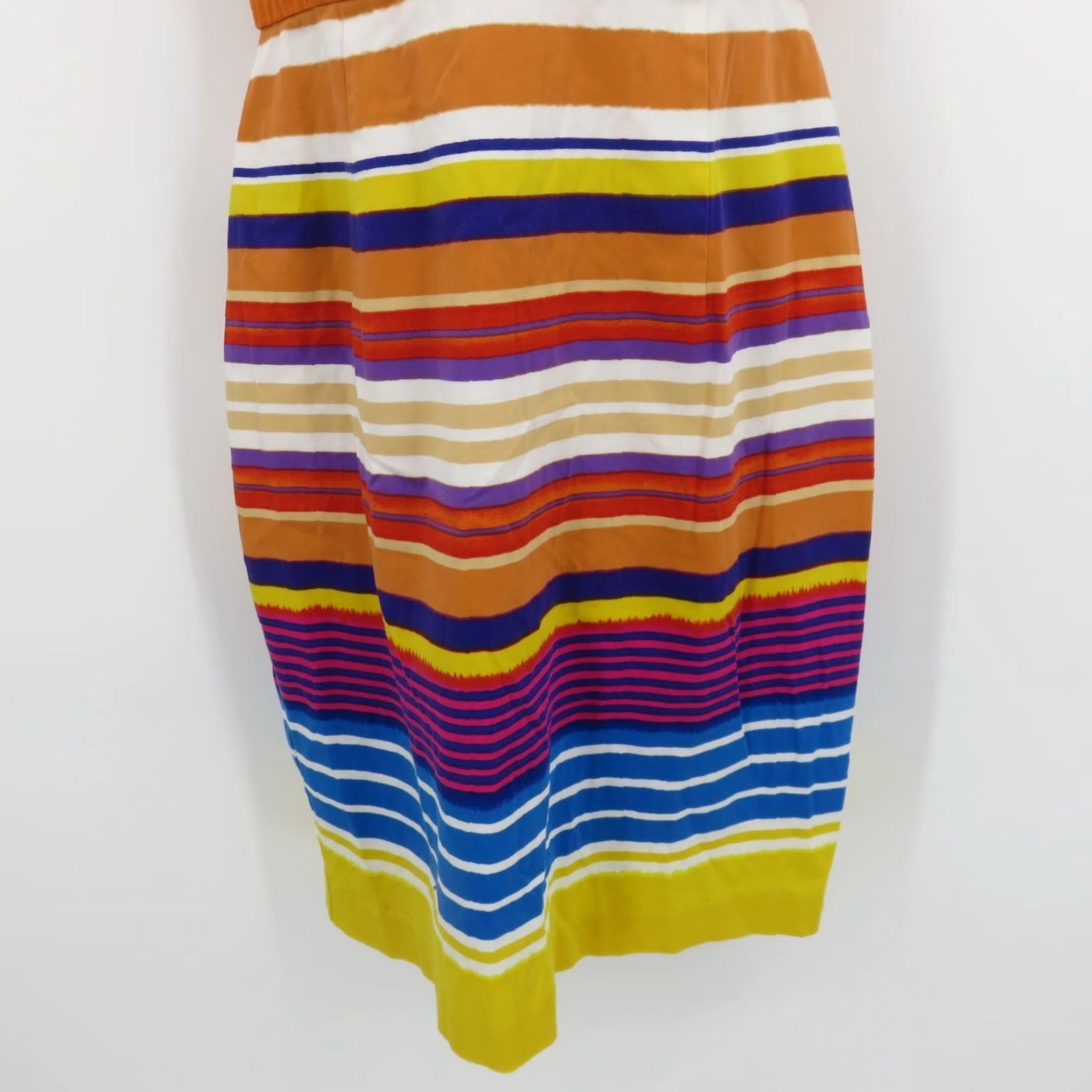 Calvin Klein Calvin Klein Women 10 Multicolor Stripe Sweetheart Sheath Dress Cross Straps Size L / US 10 / IT 46 - 3 Thumbnail