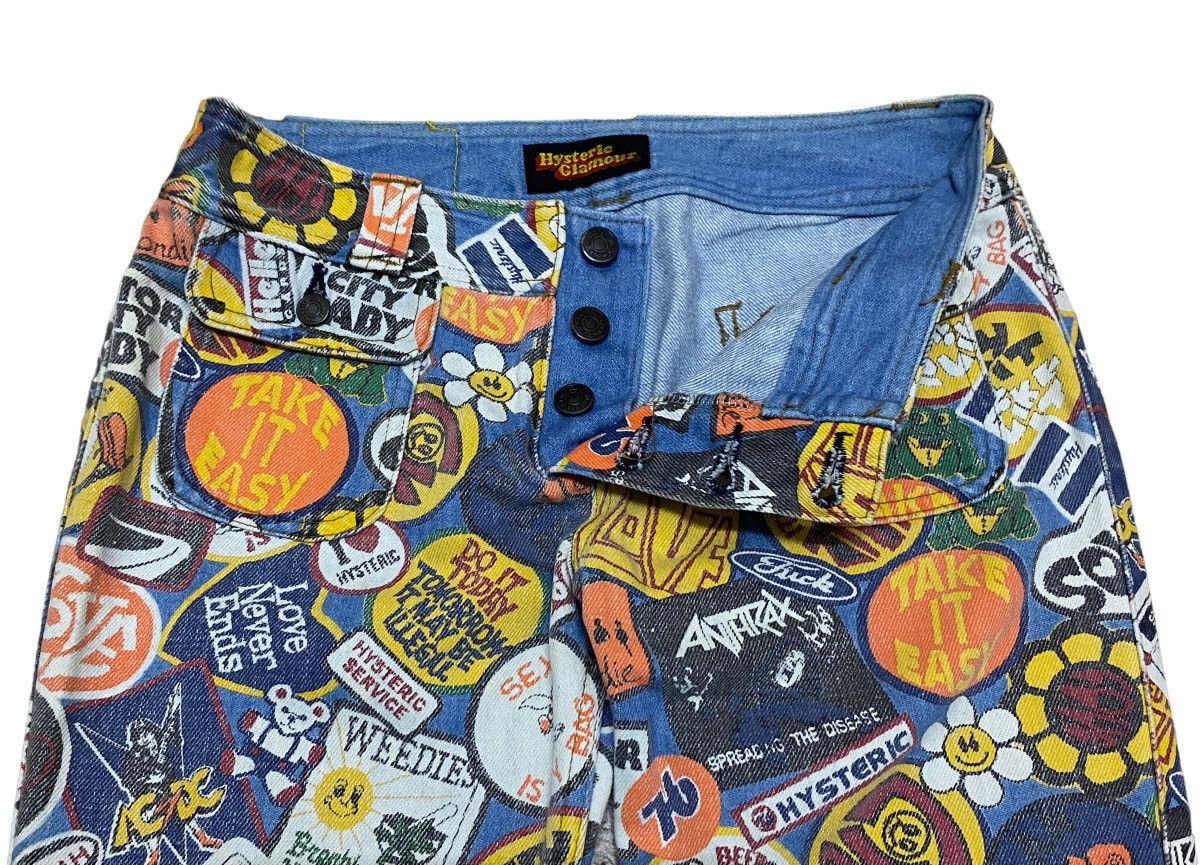 Hysteric Glamour × Japanese Brand Very Rare Design Vintage Hysteric Glamour Flared Jeans 1990s Size US 30 / EU 46 - 6 Thumbnail
