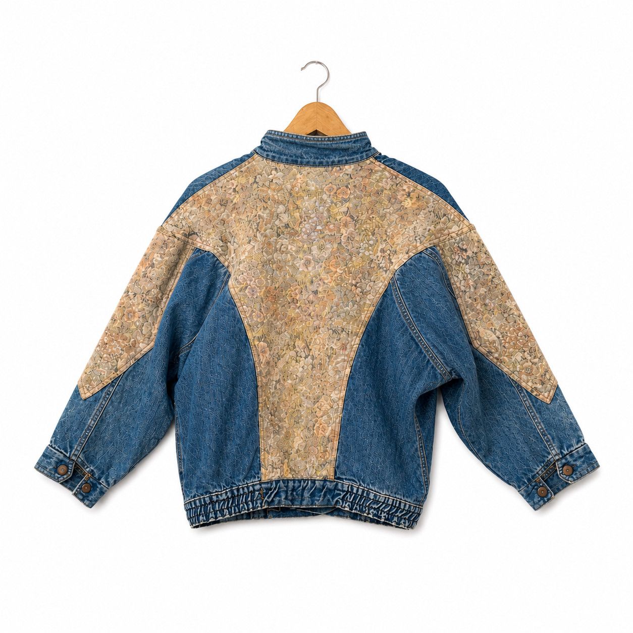 Vintage Vintage J. JACKSON CORP Denim Floral Panel Jacket Size XL / US 12-14 / IT 48-50 - 3 Thumbnail