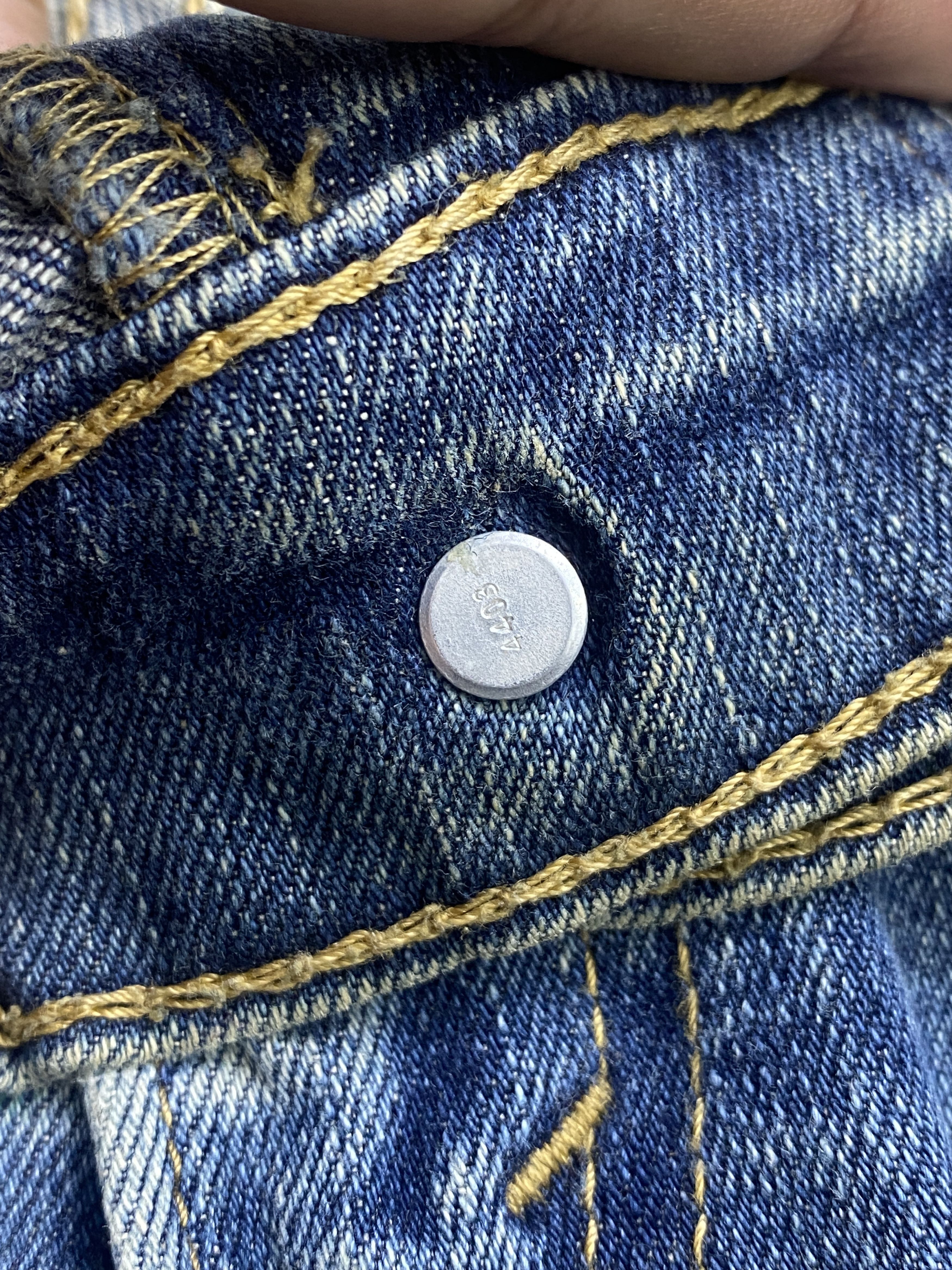 Distressed Vintage Levi's 514 Faded Blue Jeans
