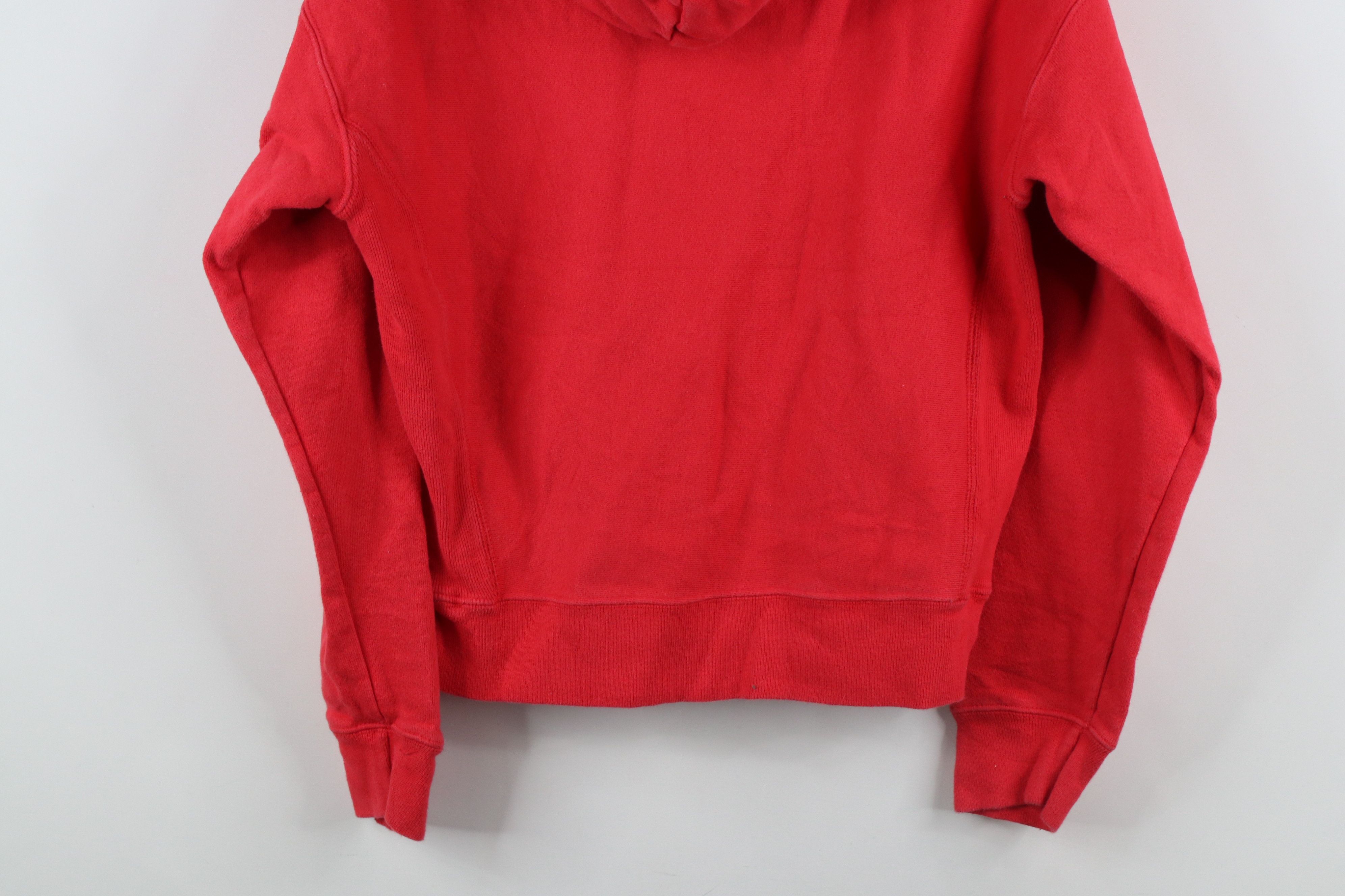 Champion × Vintage Vintage Y2K Champion Reverse Weave Hoodie Sweatshirt Red Size S / US 4 / IT 40 - 14 Thumbnail