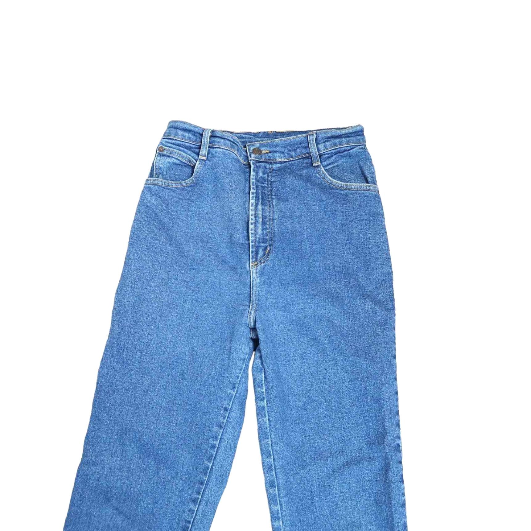 Denime VINTAGE 90s denim Mom Jeans 29" Inseam 12 Regular Cotton Blue Size 34" / US 12 / IT 48 - 2 Thumbnail