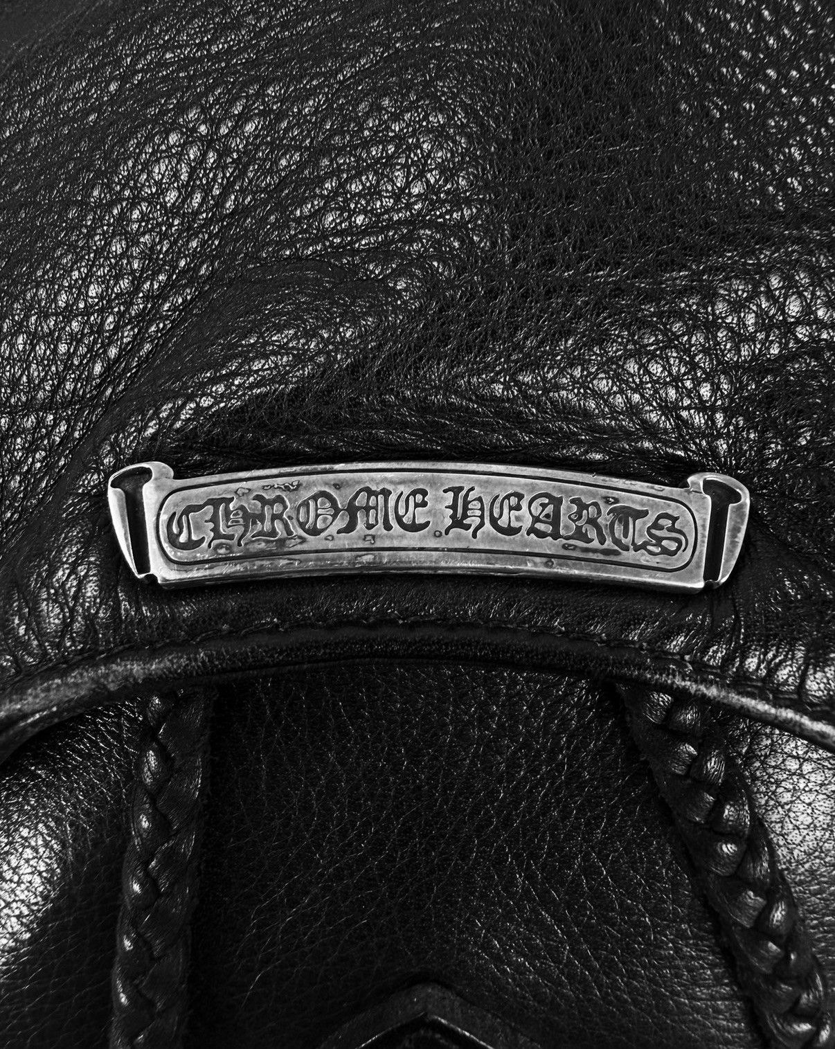 Chrome Hearts Chrome Hearts Triple Gunslinger Fleur Black Leather Braided Backpack Size ONE SIZE - 2 Thumbnail