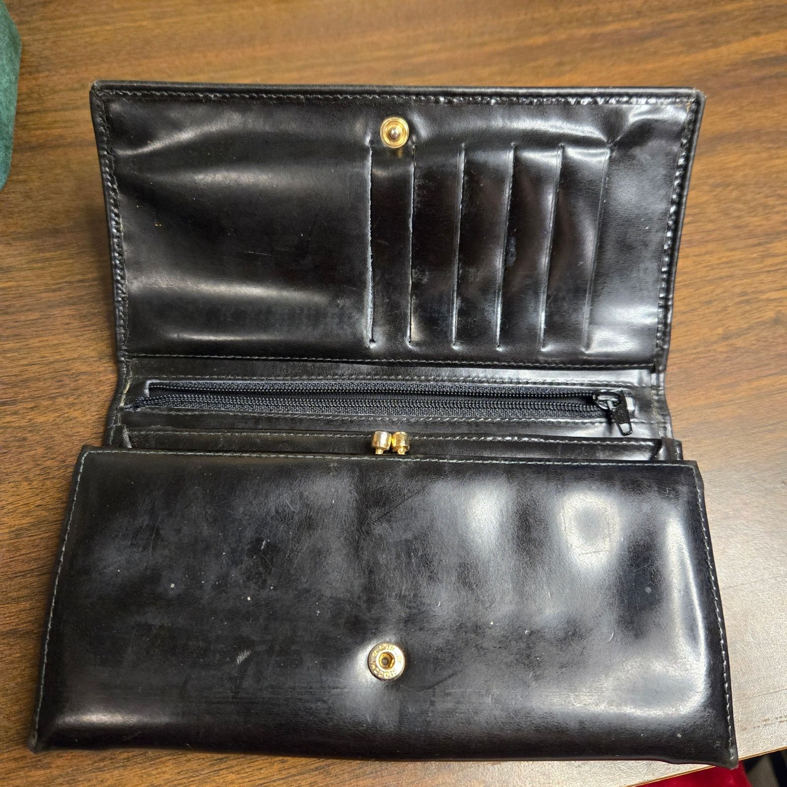 Firenze Vintage Simone Firenze Black Leather Wallet Handmade Italy Size ONE SIZE - 10 Thumbnail