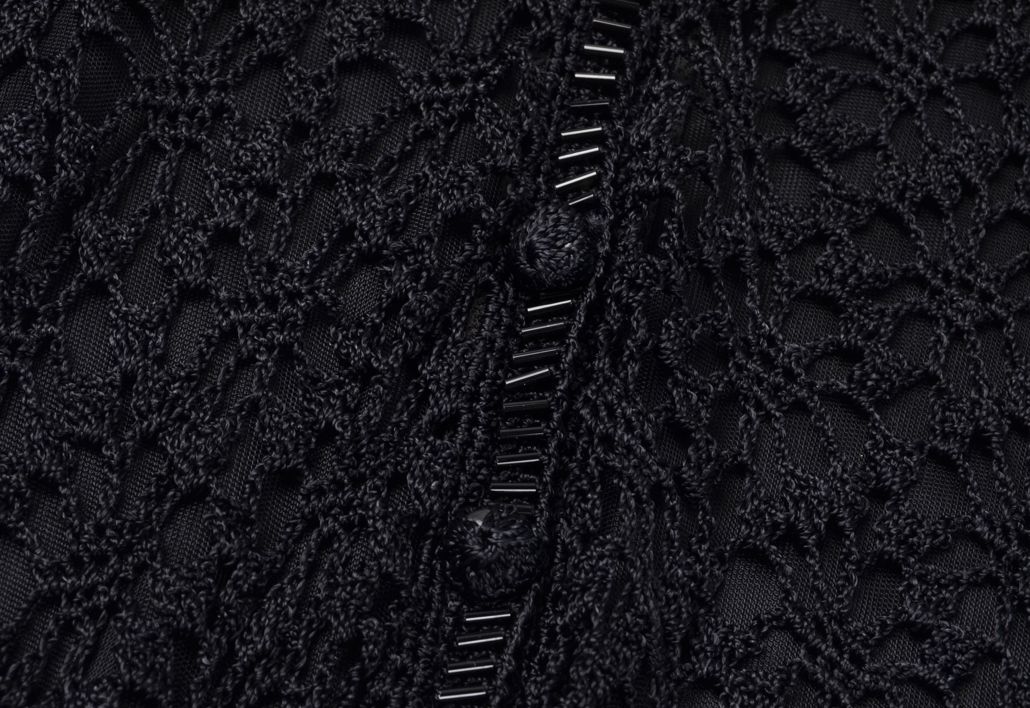 Vintage Factotum Vintage Y2K Grunge Crochet Knit Cardigan Size L / US 10 / IT 46 - 8 Thumbnail