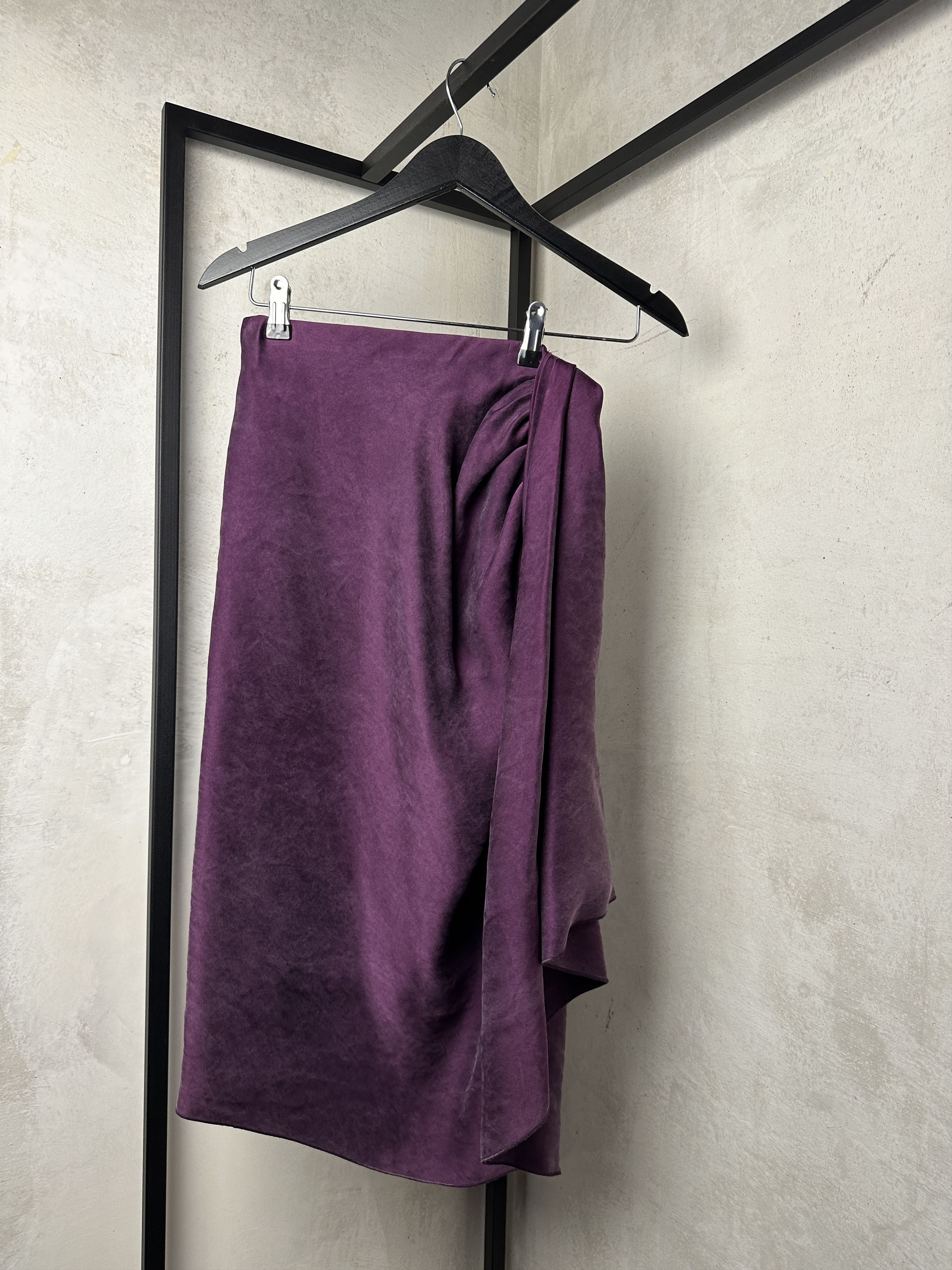 Lanvin Archive Lanvin FW07 Midi Drapped Skirt Size 25" / US 0 / IT 36 - 1 Thumbnail