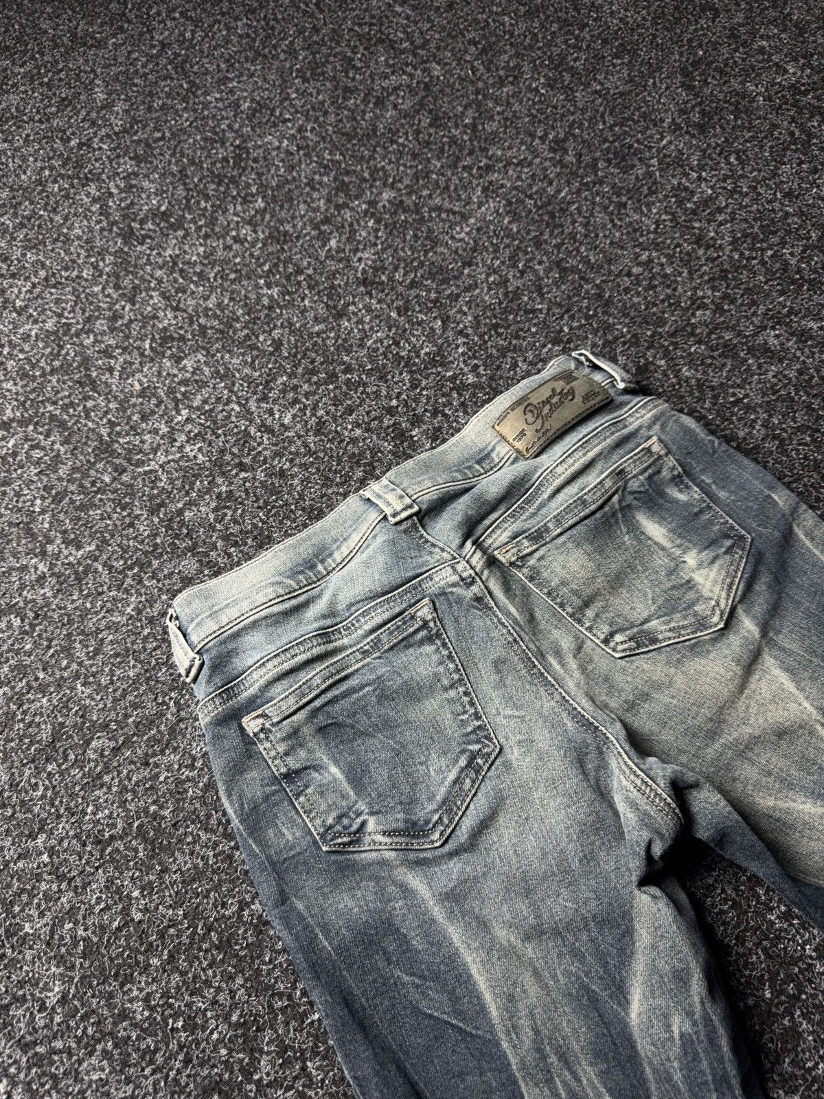 Diesel 00s Diesel JEGONFIRE Moto Faded Denim Jeans Slim Straight Size 27" / US 4 / IT 40 - 16 Thumbnail
