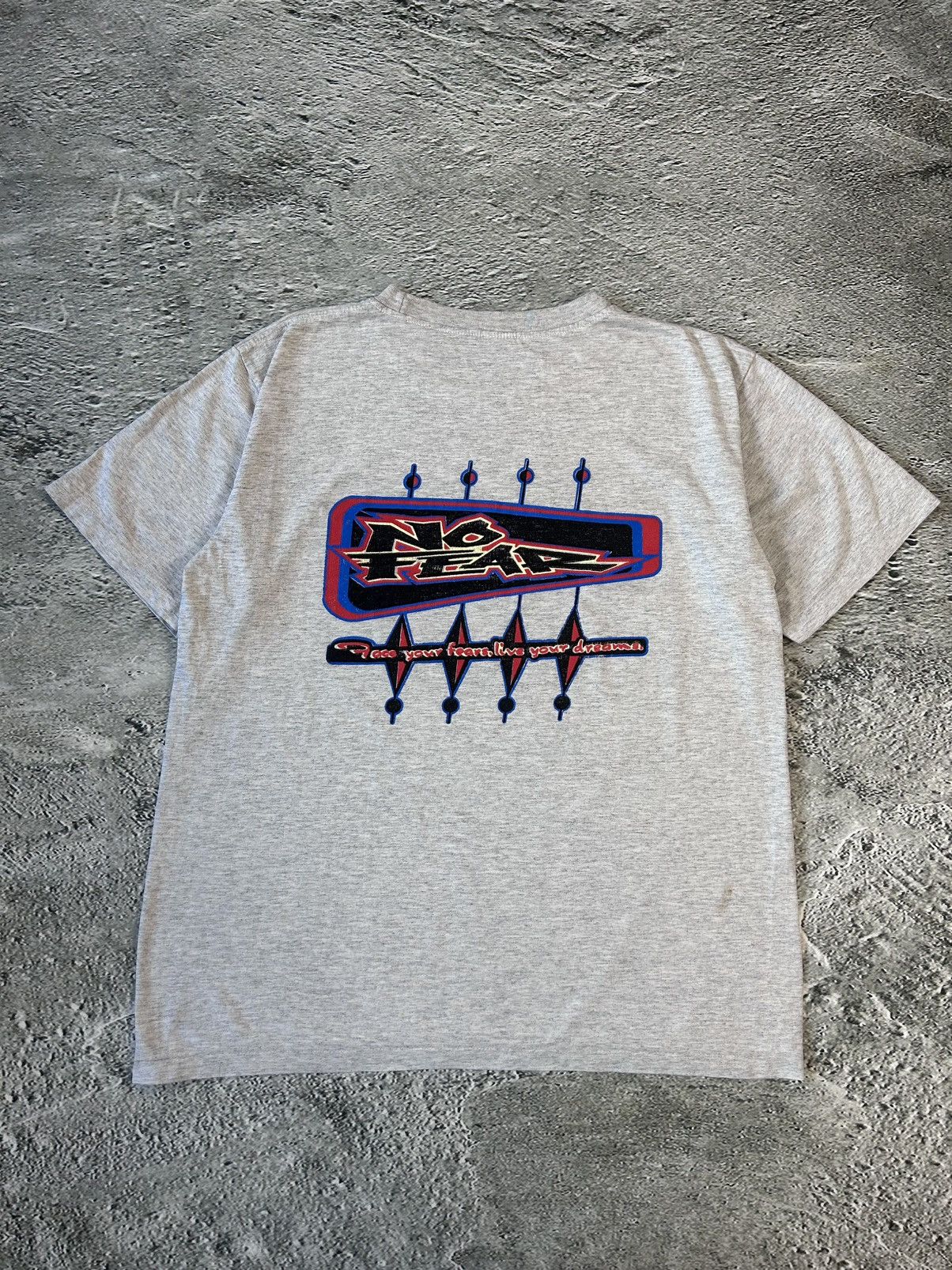 No Fear No Fear vintage T-Shirt grey Y2K single stitch Size US L / EU 52-54 / 3 - 1 Thumbnail