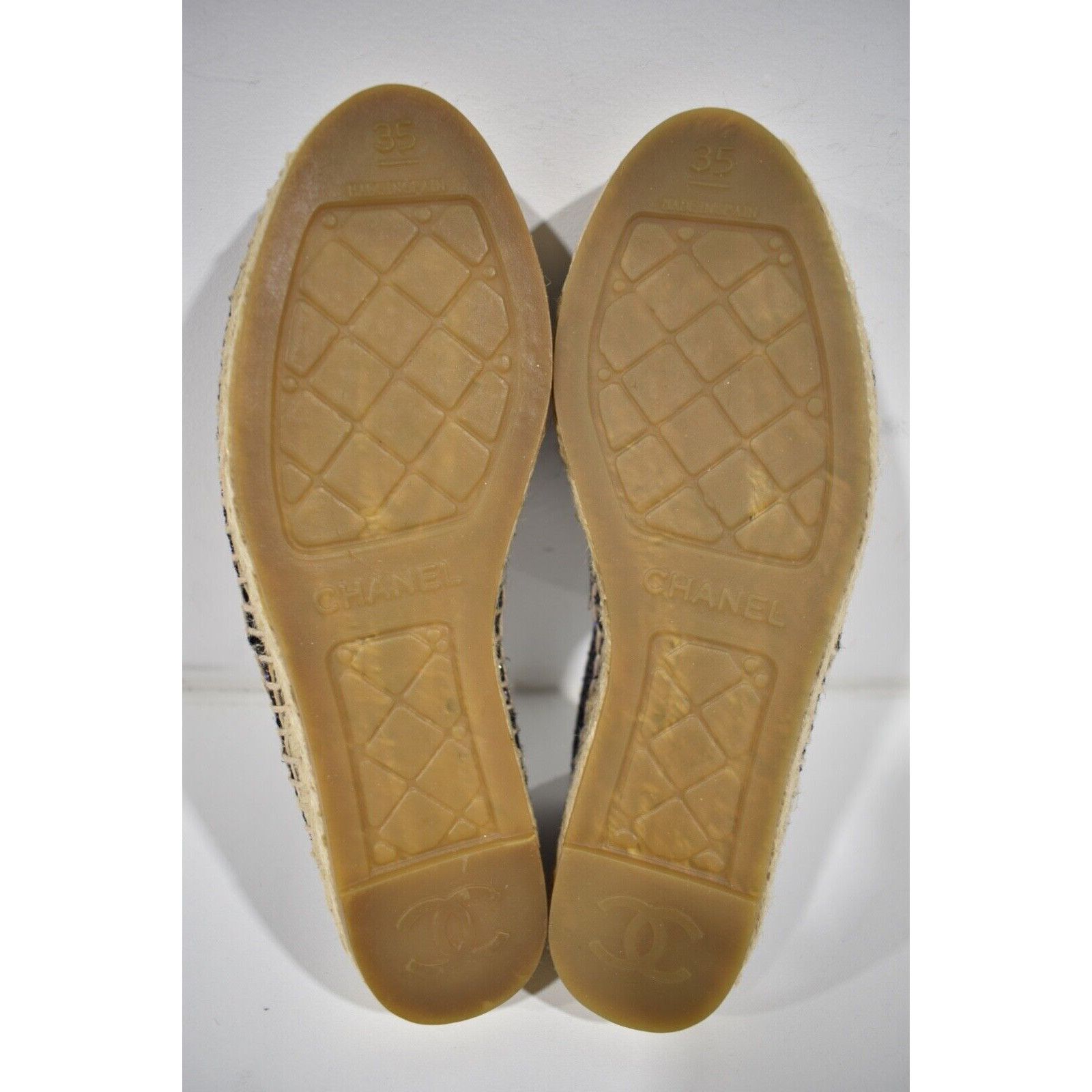Chanel 16S Tweed CC Cap Toe Double Sole Espadrille Ballet Flats 35 Size US 5 / IT 35 - 11 Thumbnail