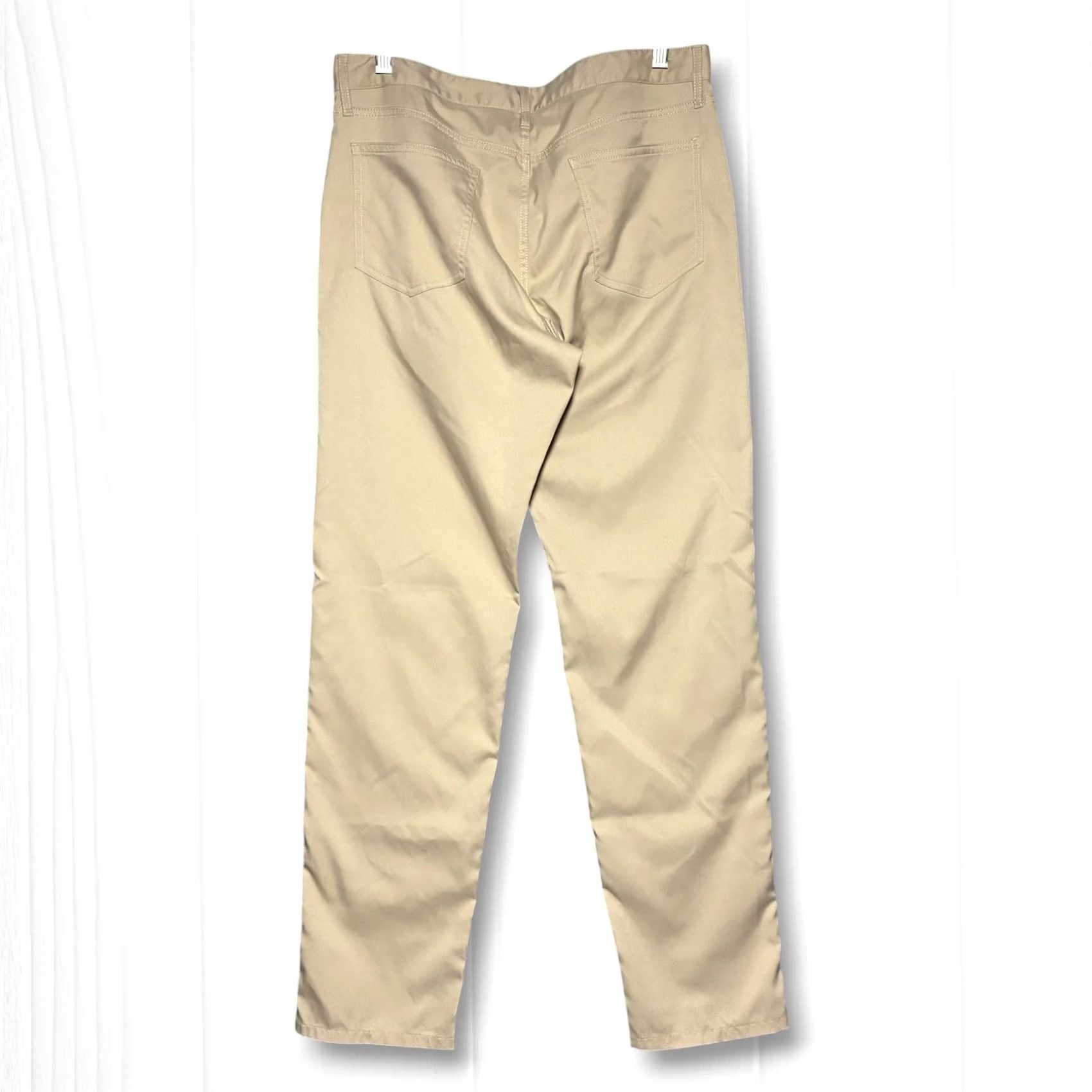 J.McLaughlin J.McLaughlin Recycled Polyester 5-Pocket Performance Pants Mens 33 Khaki Tan Size US 33 - 2 Thumbnail