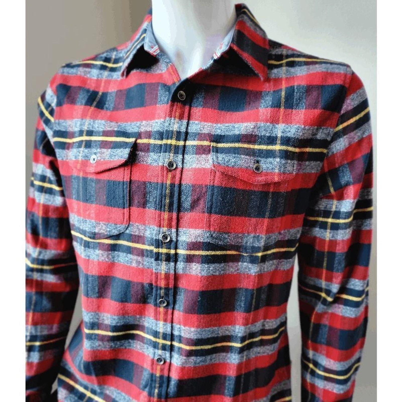 Flag & Anthem NWT Flag & Anthem Ames Pocket Flannel Shacket Red Men's S Size US S / EU 44-46 / 1 - 6 Thumbnail