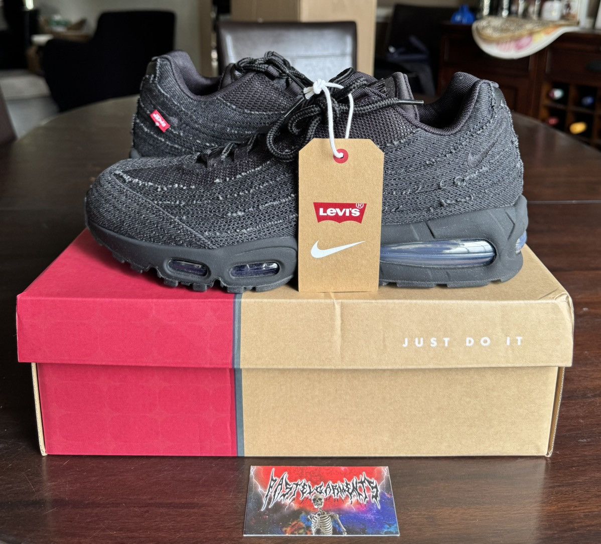 Levi's × Nike Air Max 95 OG \"Denim Black Nike Air Max 95 x LEVI'S Black Denim Sneakers, Size 17 BNIB