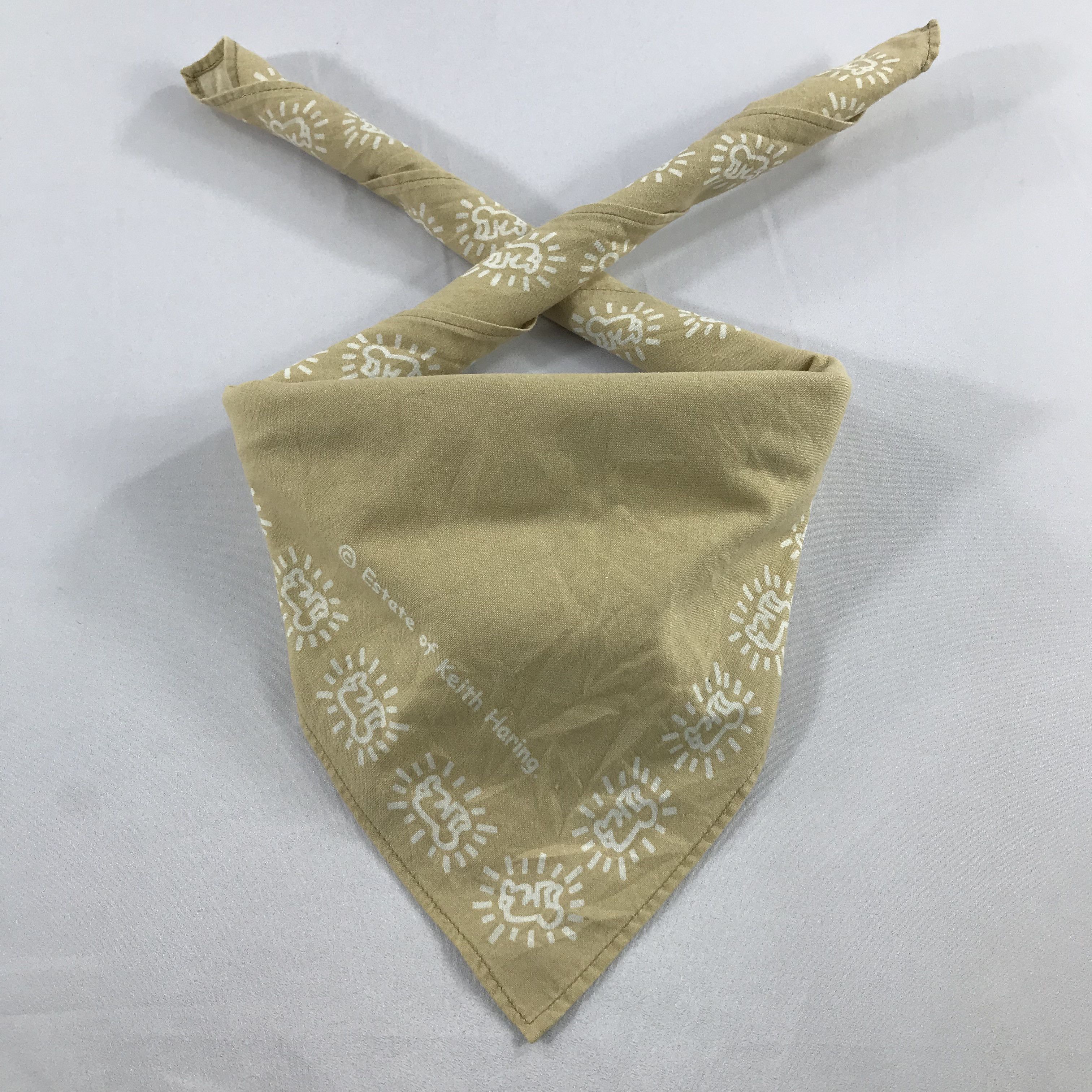 Keith Haring × Vintage Keith Haring Bandana / Handkerchief / Neckerchief -S2173 Size ONE SIZE - 3 Thumbnail