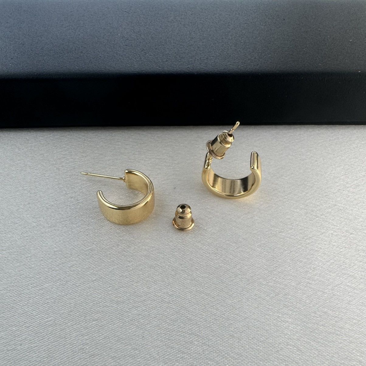 Designer Classic Polished C Shape Stud Earrings for Women Size ONE SIZE - 4 Thumbnail