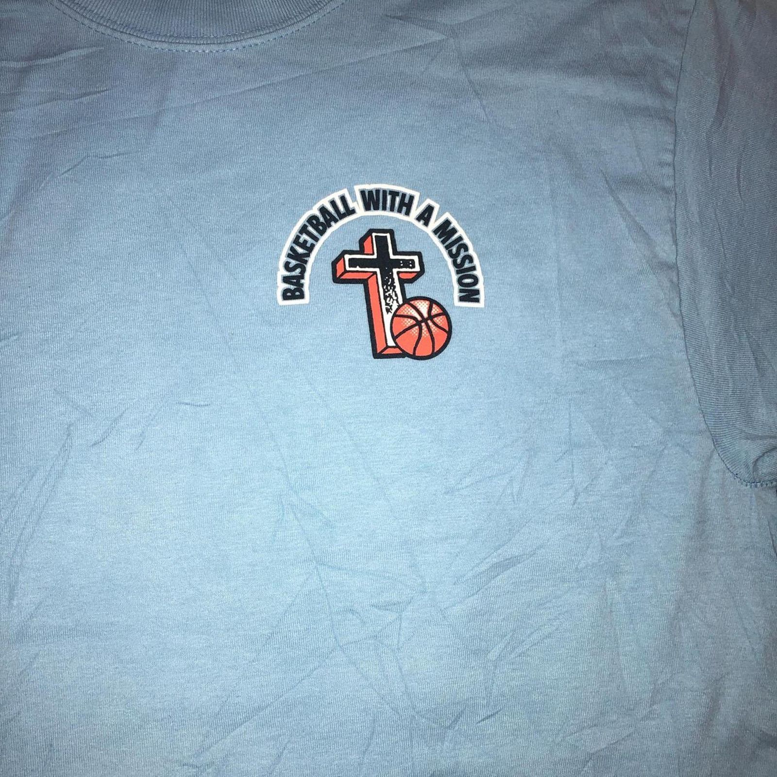 Other Light Blue ‘Basketball With A Mission’ Graphic Tee Size US S / EU 44-46 / 1 - 3 Thumbnail