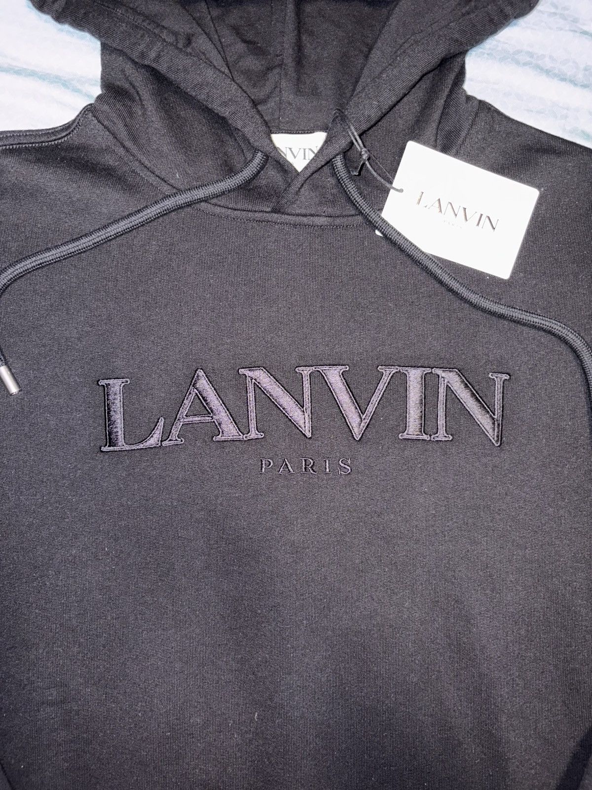 Lanvin Lanvin Embroidered Logo Hoodie Size US L / EU 52-54 / 3 - 2 Thumbnail