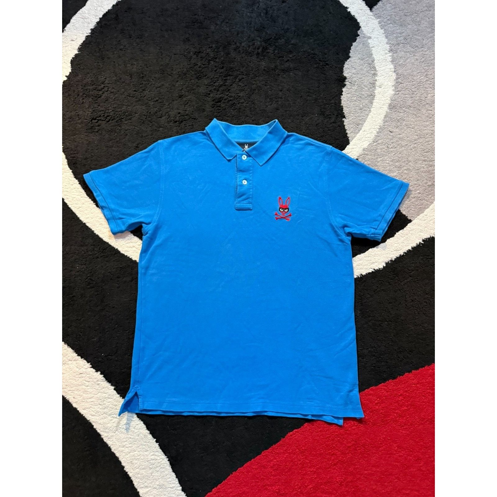 Psycho Bunny Psycho Bunny Polo Shirt Men’s Size 5 Blue Skull Bunny Logo Size US S / EU 44-46 / 1 - 1 Thumbnail