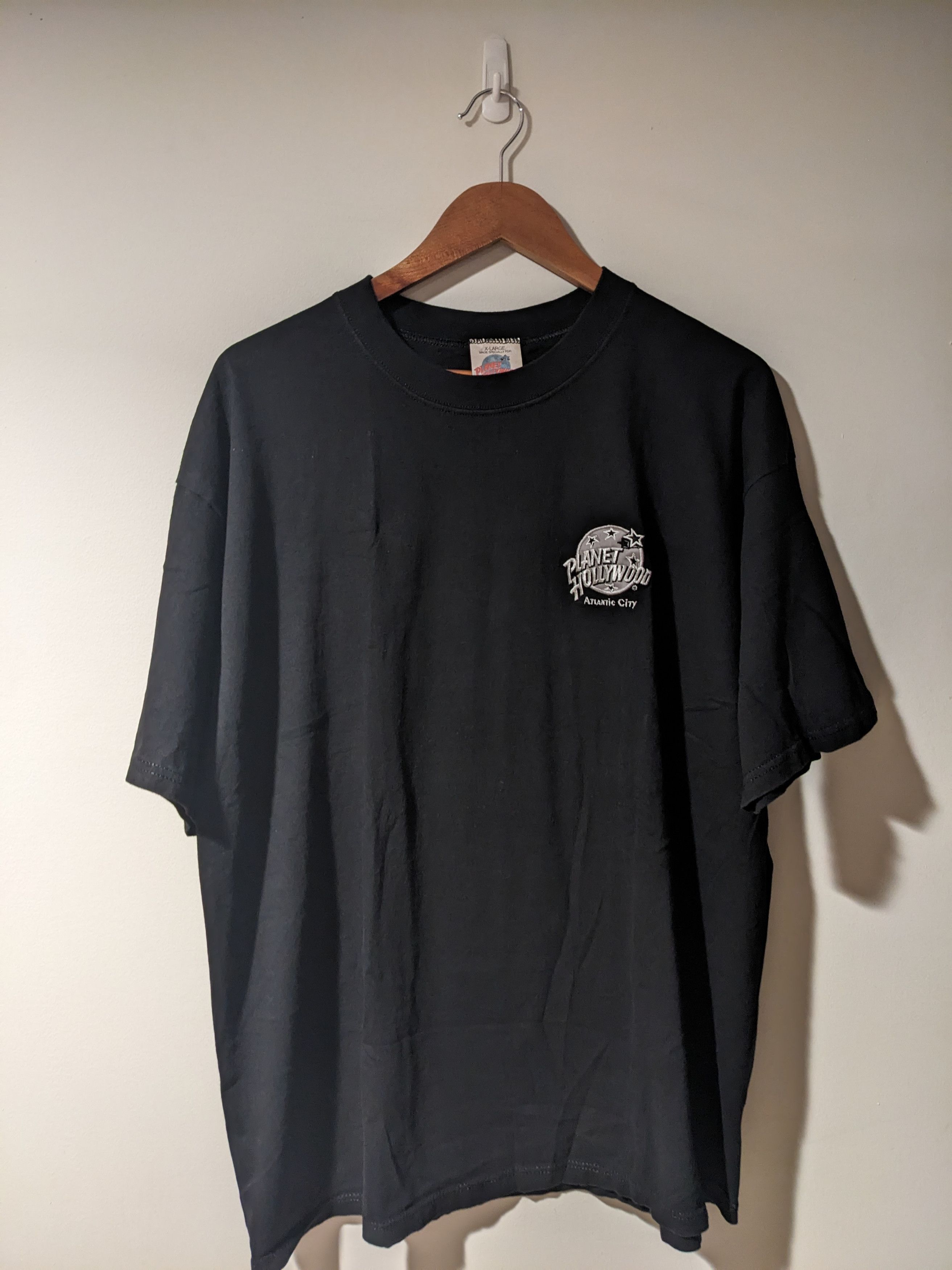 Planet Hollywood × Vintage Vintage 90s Planet Hollywood Atlantic City Logo T-Shirt Size US XL / EU 56 / 4 - 1 Thumbnail