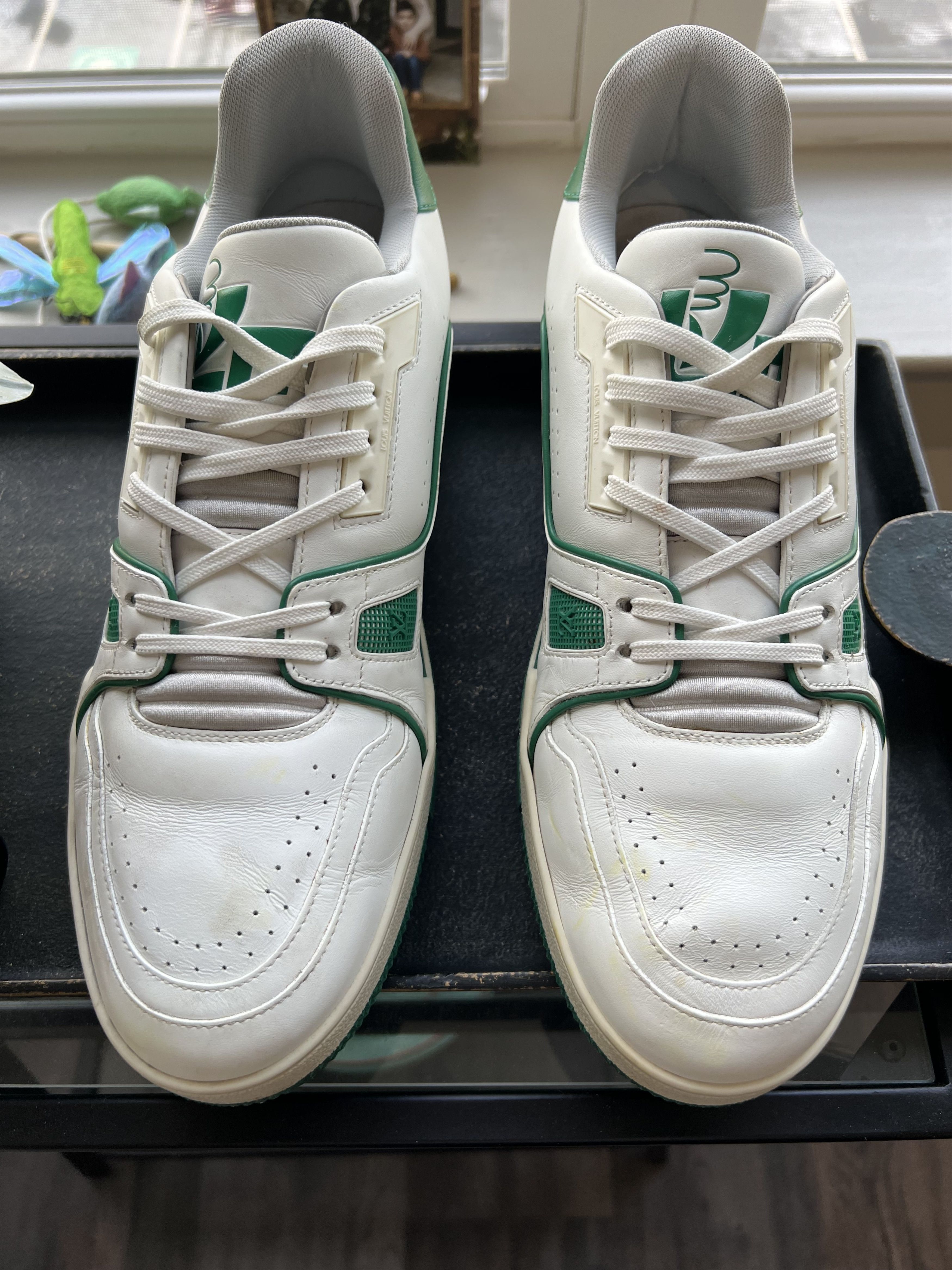 Louis Vuitton White Green Trainer Virgil Abloh OG Size US 10 / EU 43 - 6 Thumbnail