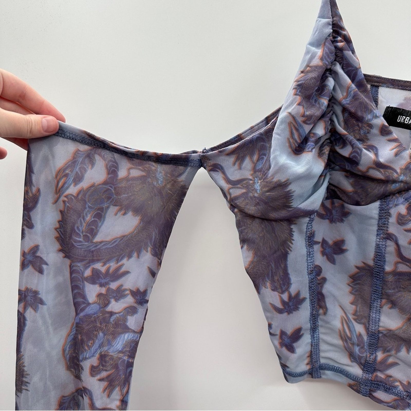 Urban Outfitters Urban Outfitters Ziggy Purple Paisley Corset Top Sz L Size L / US 10 / IT 46 - 5 Thumbnail