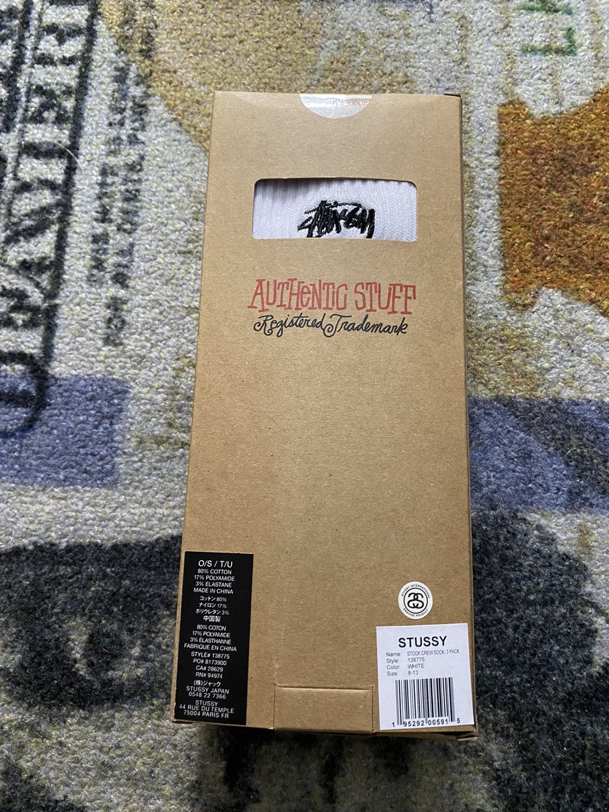 Stussy Stussy Stock Crew Socks 3 Pack Size ONE SIZE - 1 Thumbnail