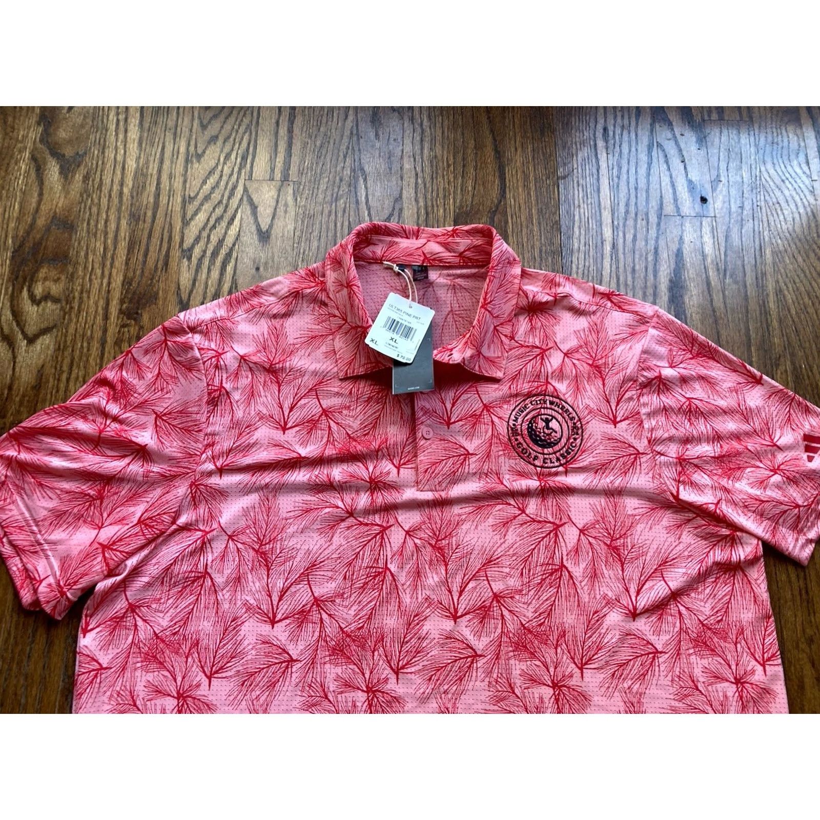 Adidas adidas Polo Shirt Mens XL Red Floral AOP Golf Performance Music City Wheels Size US XL / EU 56 / 4 - 2 Thumbnail