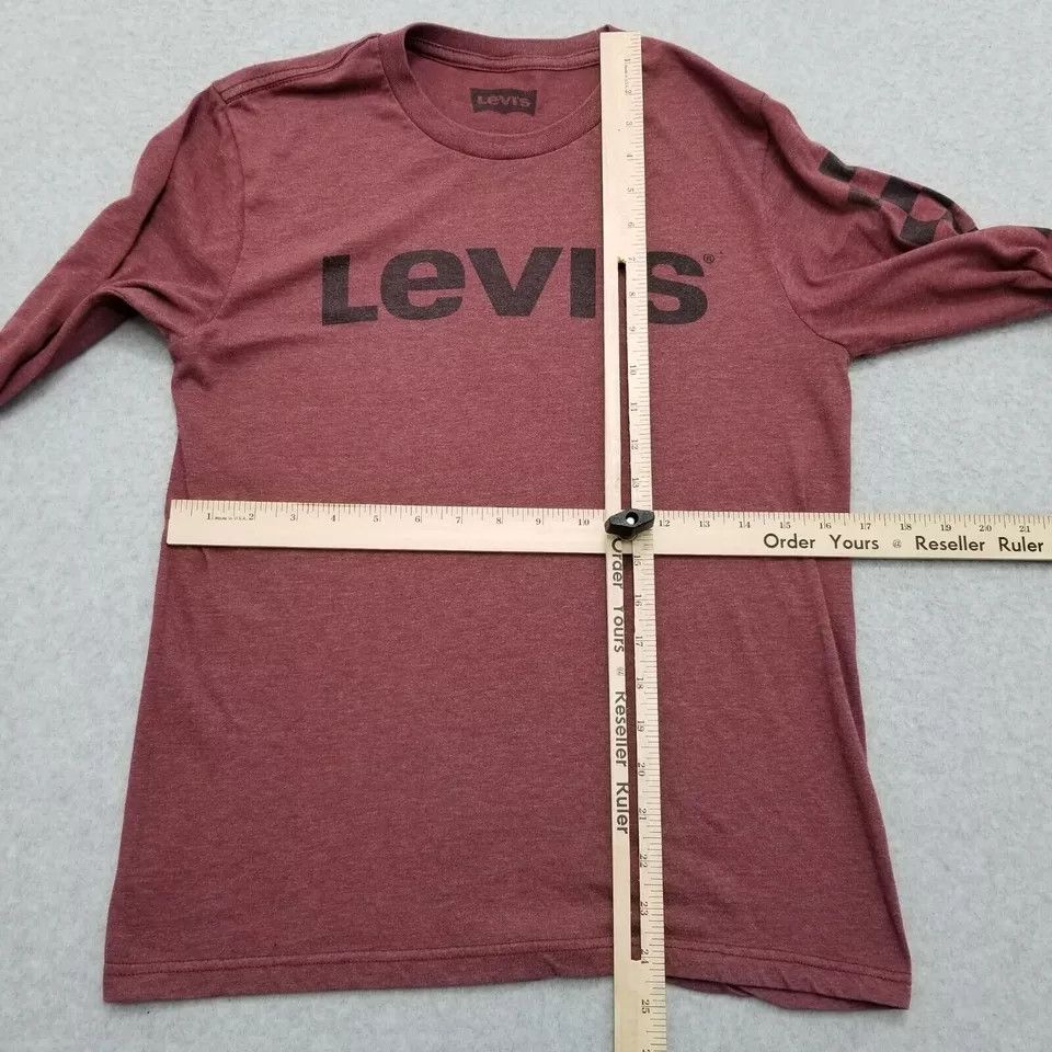 Levi's Levis Shirt Mens Small Red Long Sleeve Arm Print Size US S / EU 44-46 / 1 - 9 Thumbnail