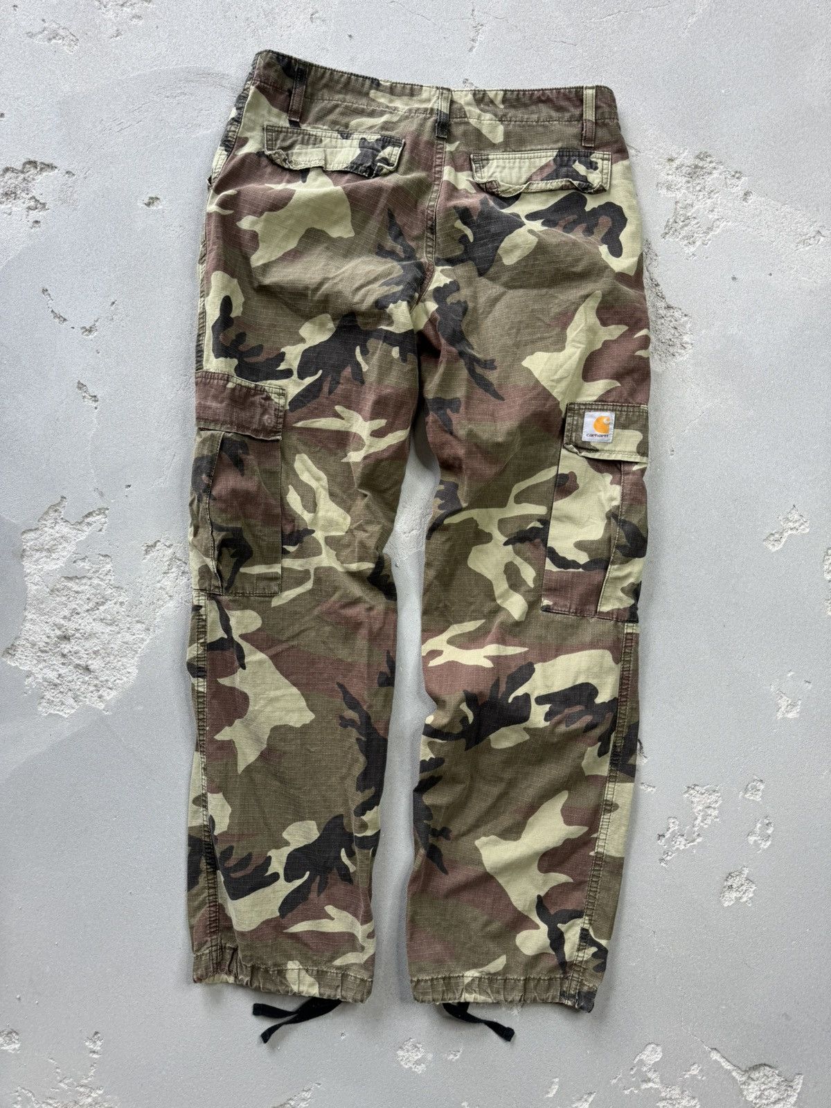 Carhartt × Vintage Vintage Carhartt Cargo Camo Pants Work Military Y2K USA Size US 29 - 4 Thumbnail