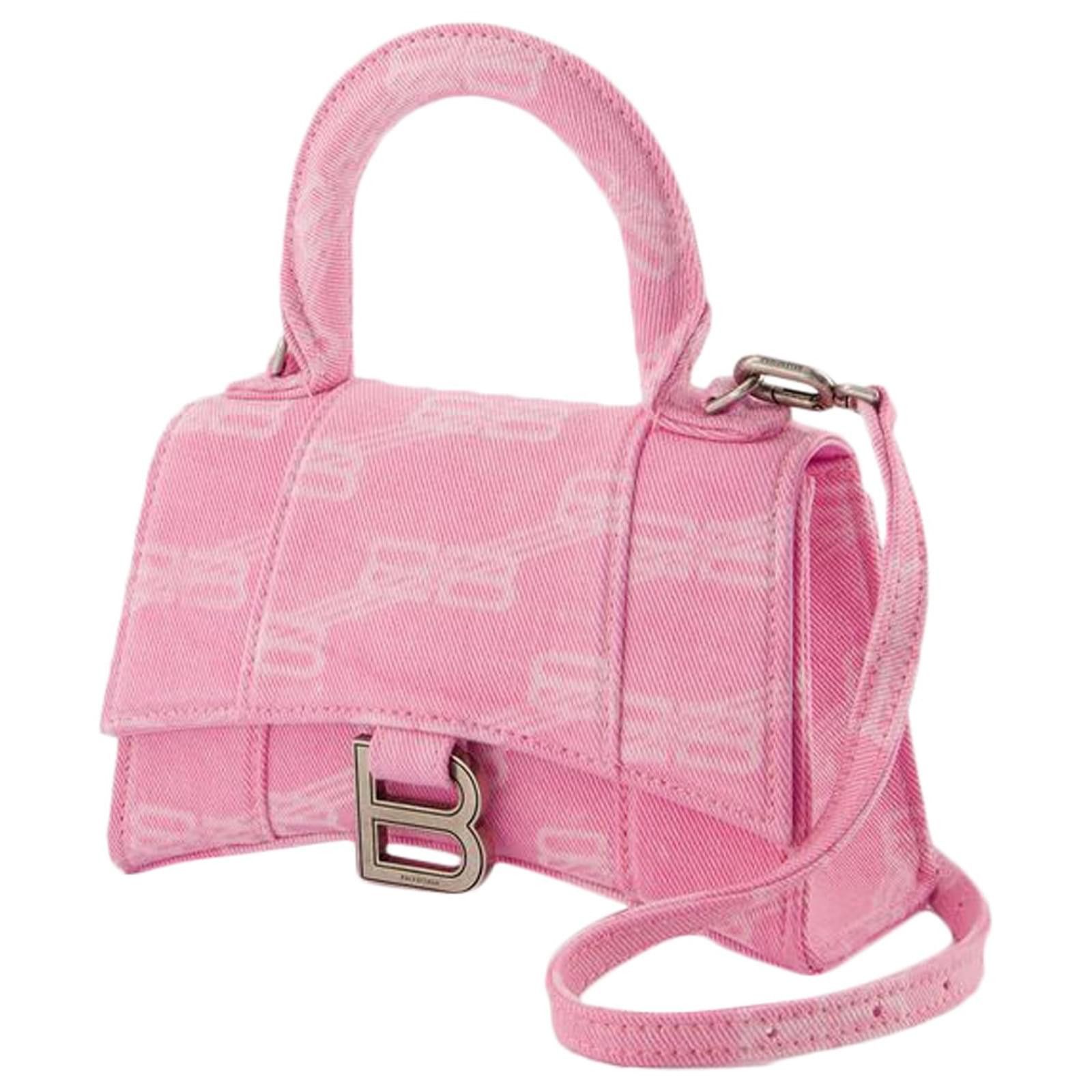 Balenciaga o1la1rc1a1024 Size: OS / Hourglass Top Handle Bag in Pink Size ONE SIZE - 2 Thumbnail