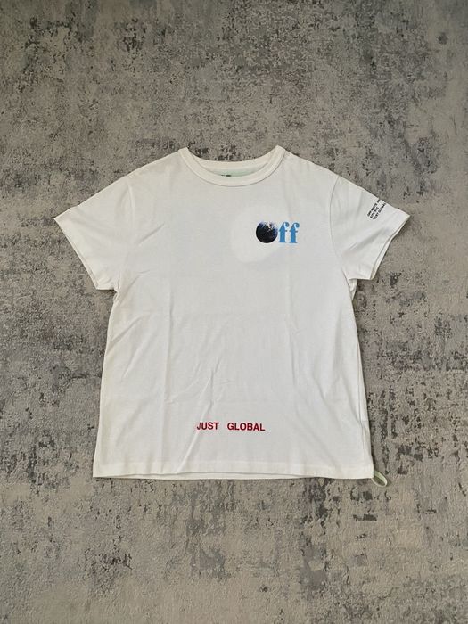 off white just global tee