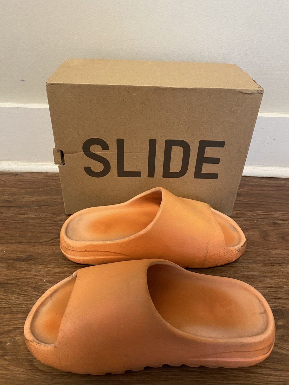 Adidas × Kanye West Adidas Yeezy Slides - Enflame Orange Size US 10 / EU 43 - 6 Thumbnail