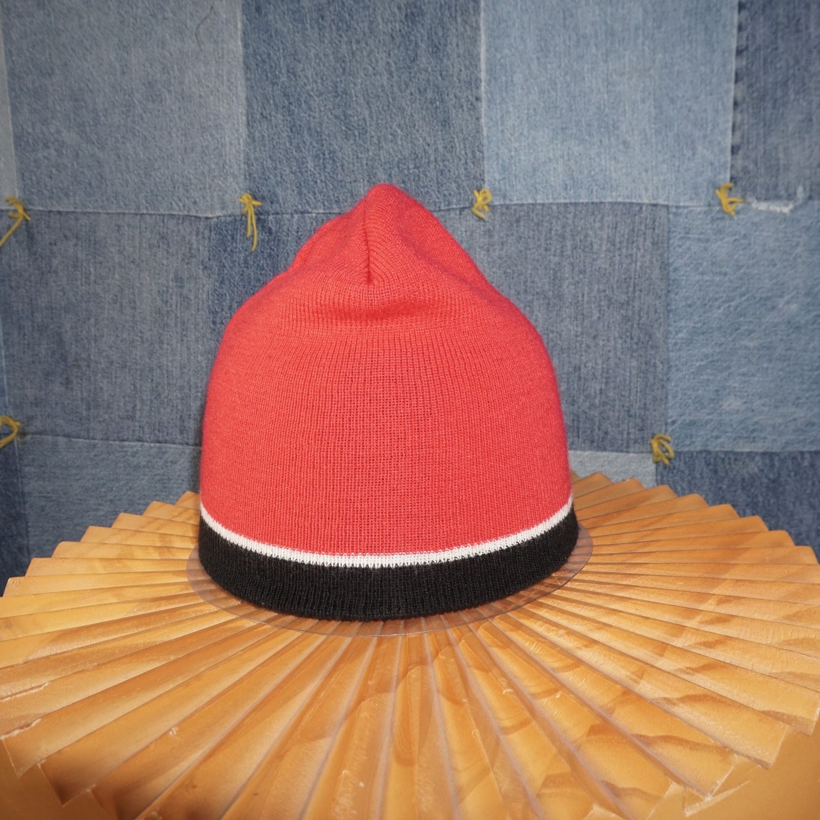 Vintage OSFA - Vintage / Y2K 00s skater style striped knitted beanie Size ONE SIZE - 5 Thumbnail