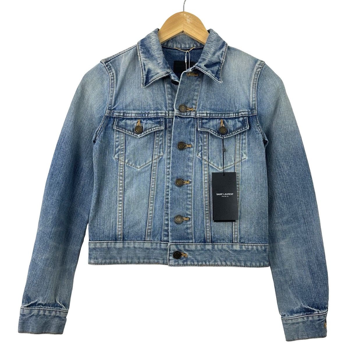 Saint Laurent Paris Saint Laurent blue denim jacket Size S / US 4 / IT 40 - 2 Thumbnail
