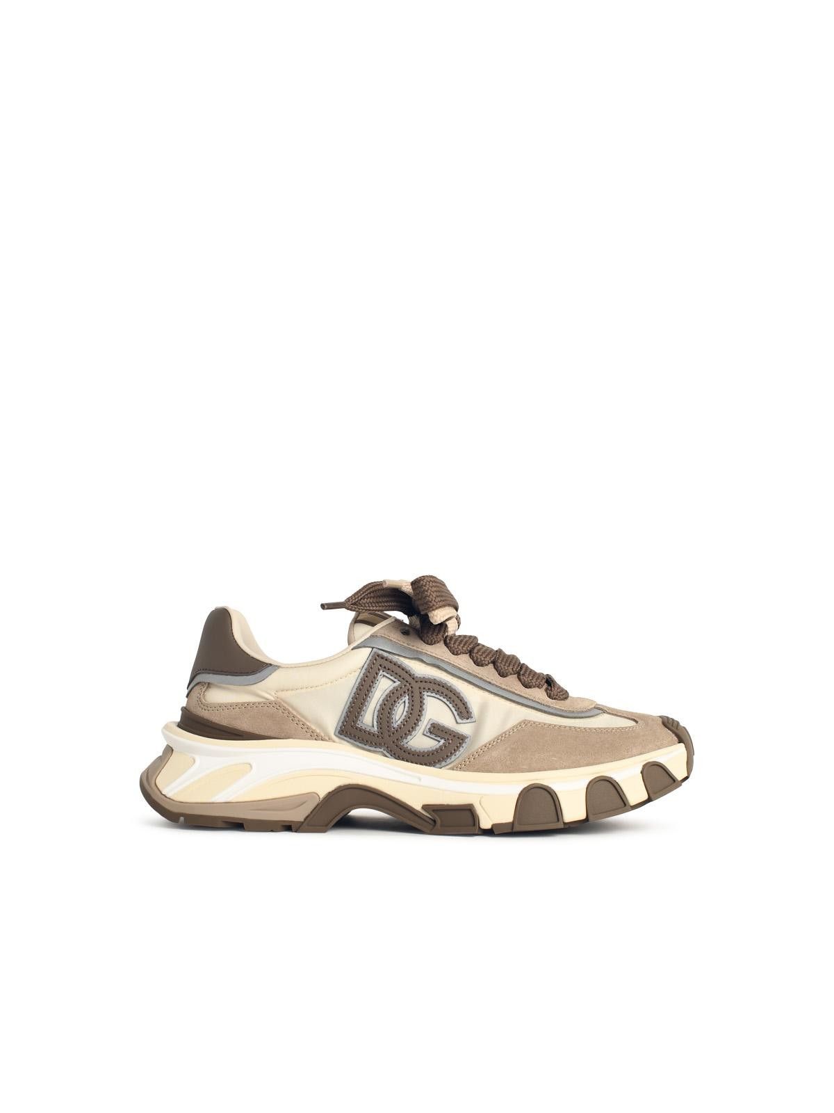 Dolce & Gabbana DOLCE & GABBANA 'Dg Country Road' Beige Leather Blend Sneakers Size US 7 / EU 40 - 1 Thumbnail
