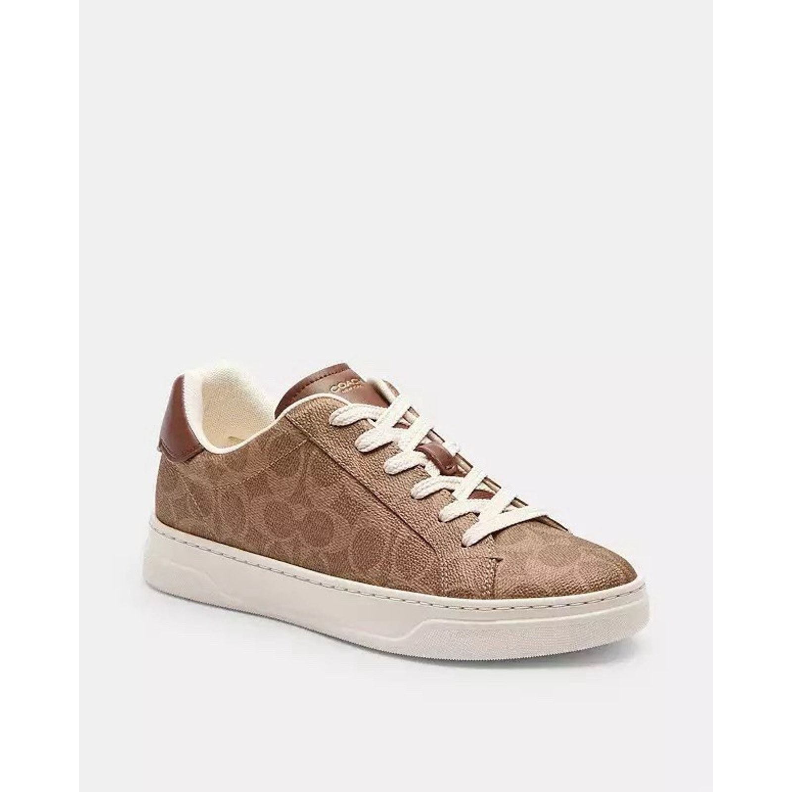 Coach NEW COACH Women's High Line Sneaker Canvas CW970 Brown Khaki Size US 5.5 / IT 35.5 - 6 Thumbnail