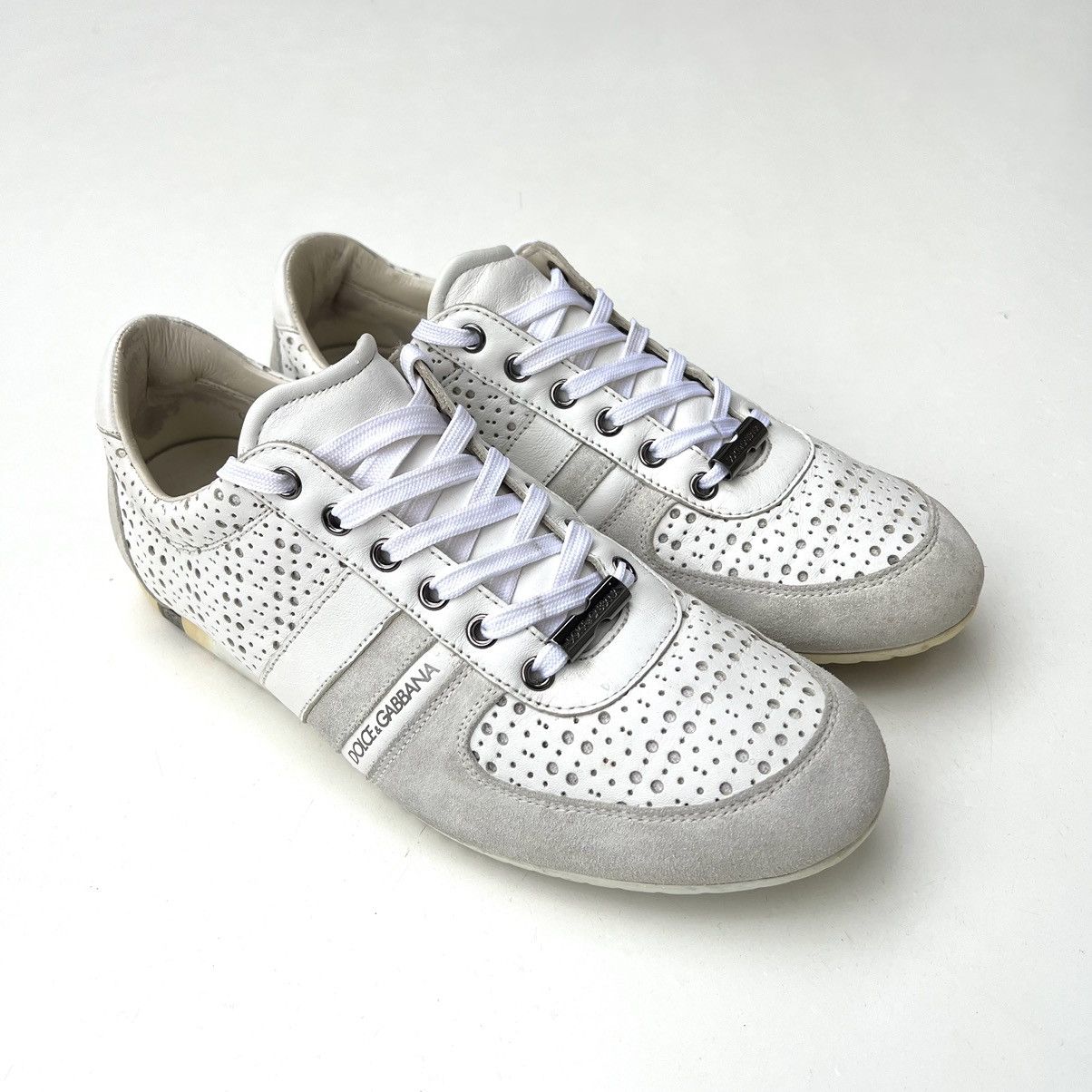 Dolce & Gabbana DOLCE & GABBANA Low Top Leather Sneakers Size US 8 / EU 41 - 2 Thumbnail
