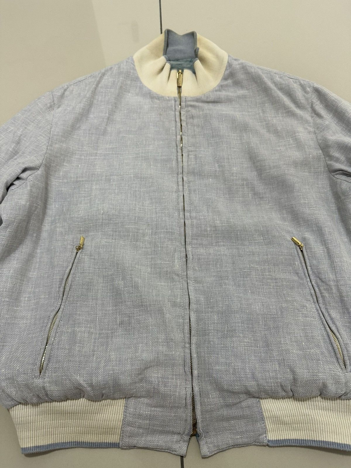 Brioni Brioni Luxury Bomber Jacket Style Reversible Design Size US L / EU 52-54 / 3 - 4 Thumbnail